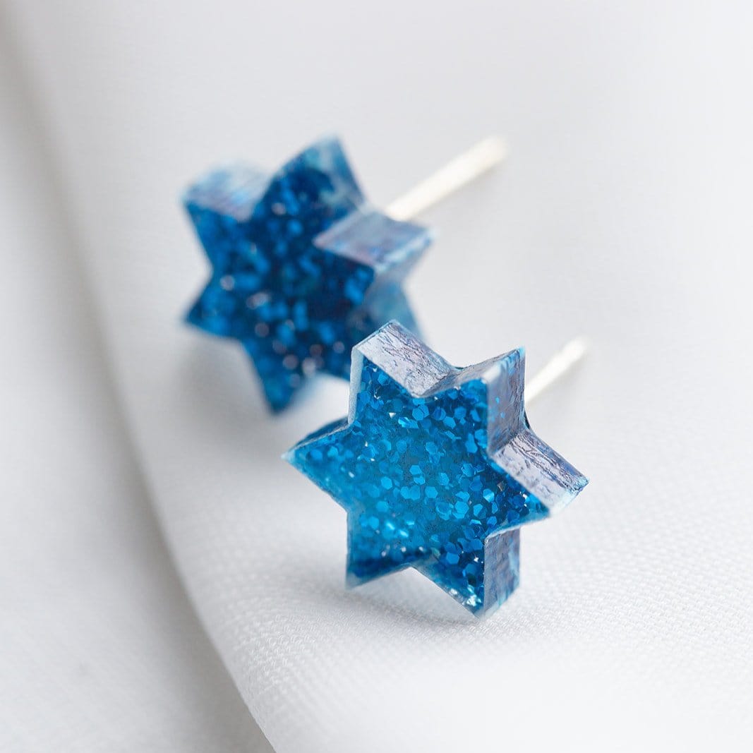Mini Magen Studs - Mediterranean Blue Glitter、mySite、topwebapps