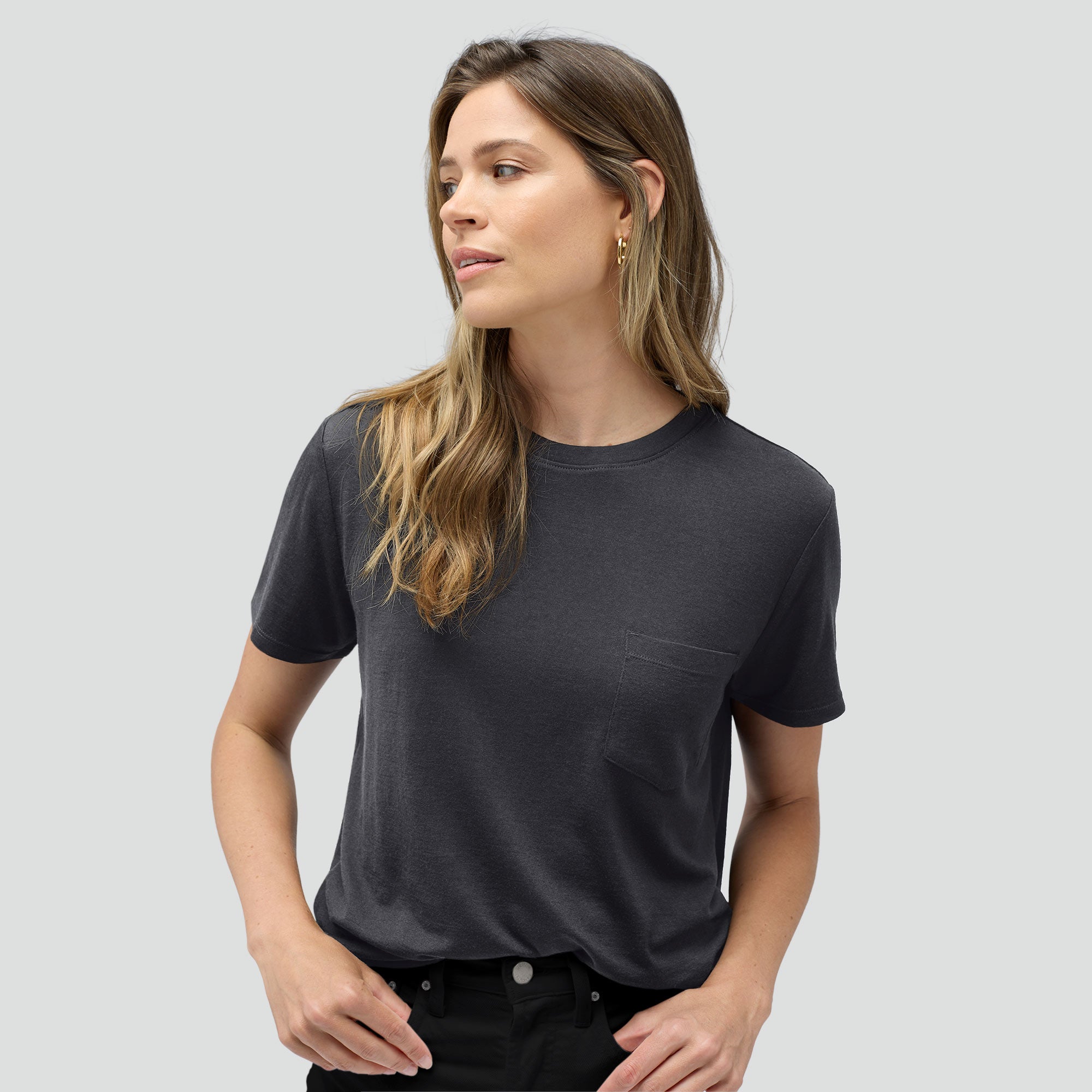 Women's Merino Boxy Pocket Tee、mySite、noshort