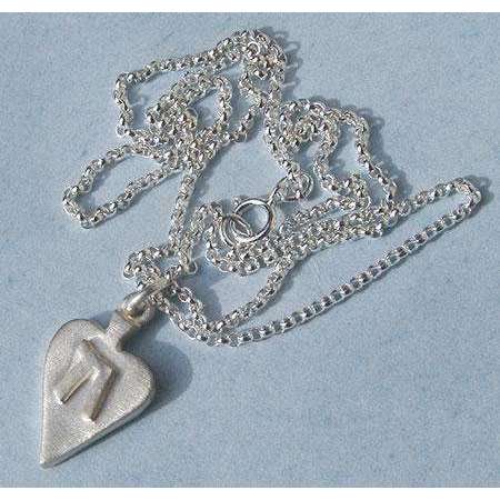 Emily Rosenfeld Sterling Silver Heart with Shin Necklace、mySite、topwebapps
