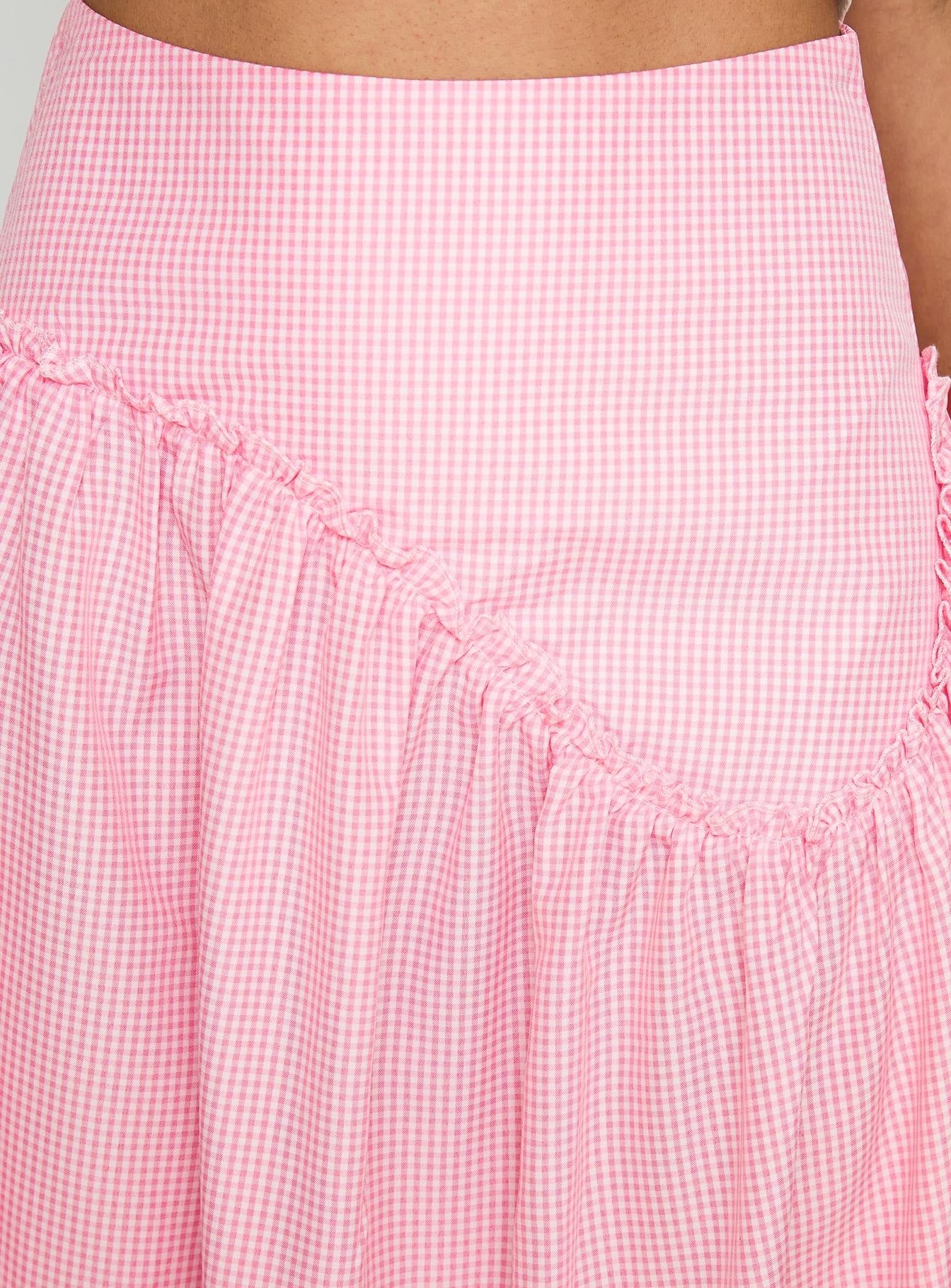 Apresia Maxi Skirt Pink Gingham、mySite、solidvoid
