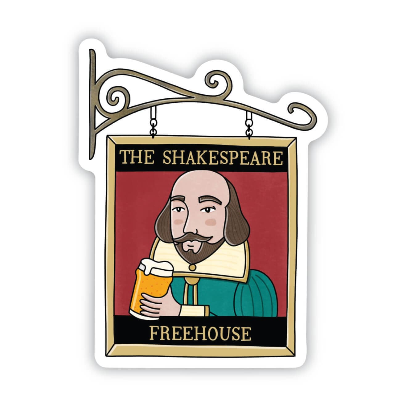  London Pub Shakespeare Beer Sticker、mySite、ghnorth