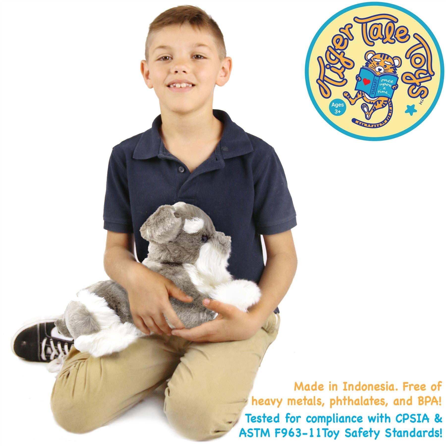 Siegfried The Schnauzer | 7 Inch Stuffed Animal Plush - Dog Plush Toy for Kids、mySite、g9winljtr