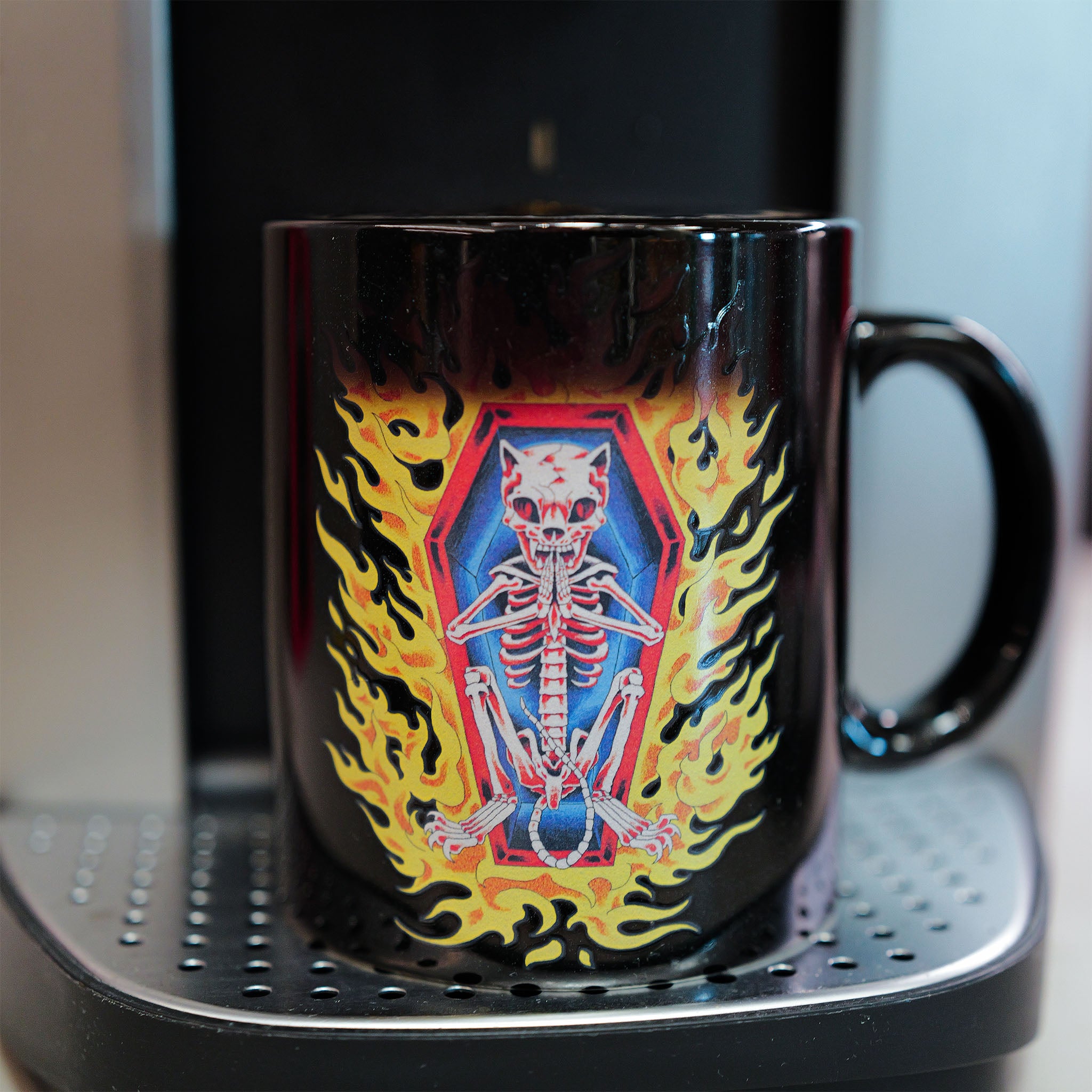 Burn In Heck Coffee Mug (Black)、mySite、merchandisen