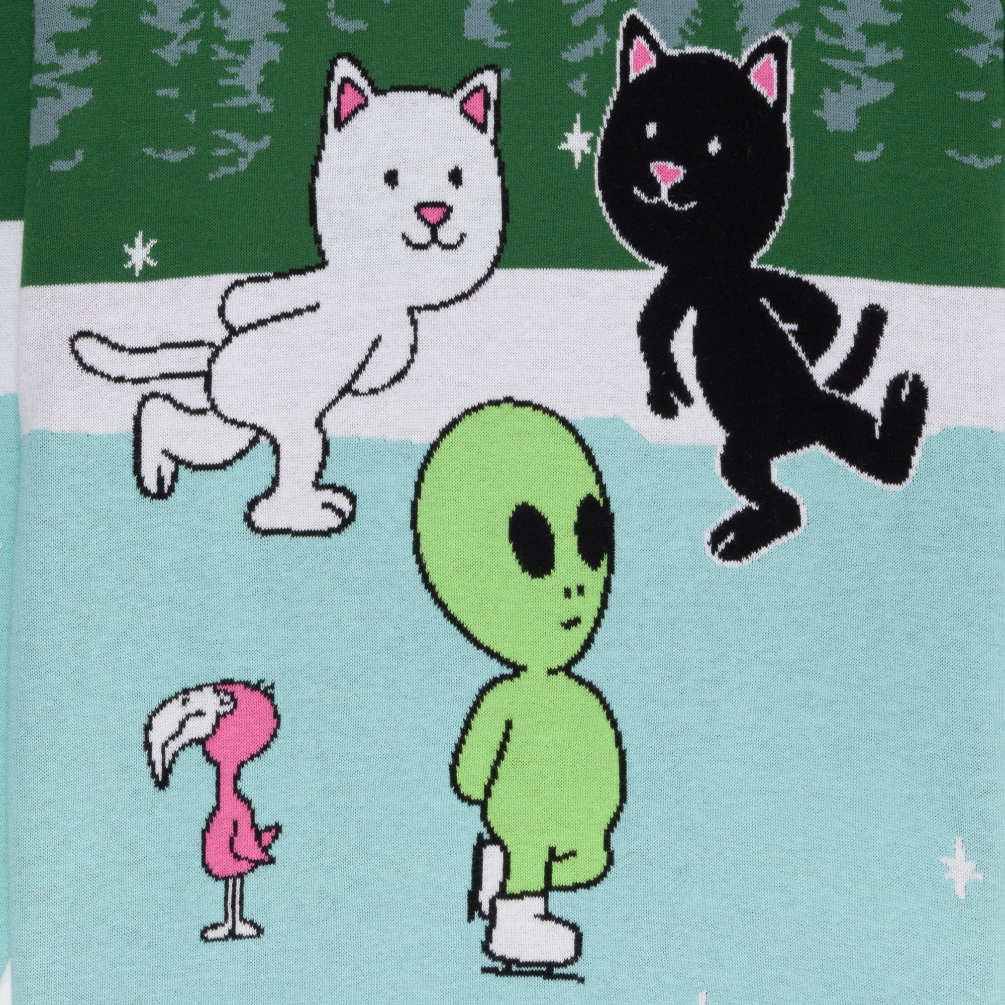  Skating With Friends Knit Sweater (Light Blue)、mySite、merchandisen