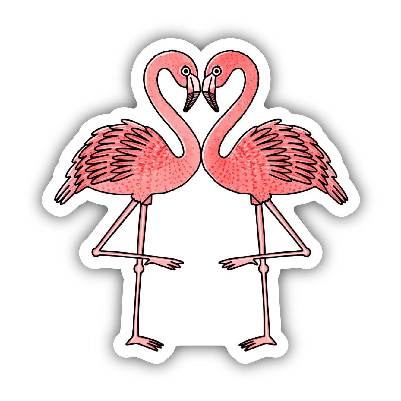  Pink Flamingos Heart Sticker、mySite、elrpsem3k