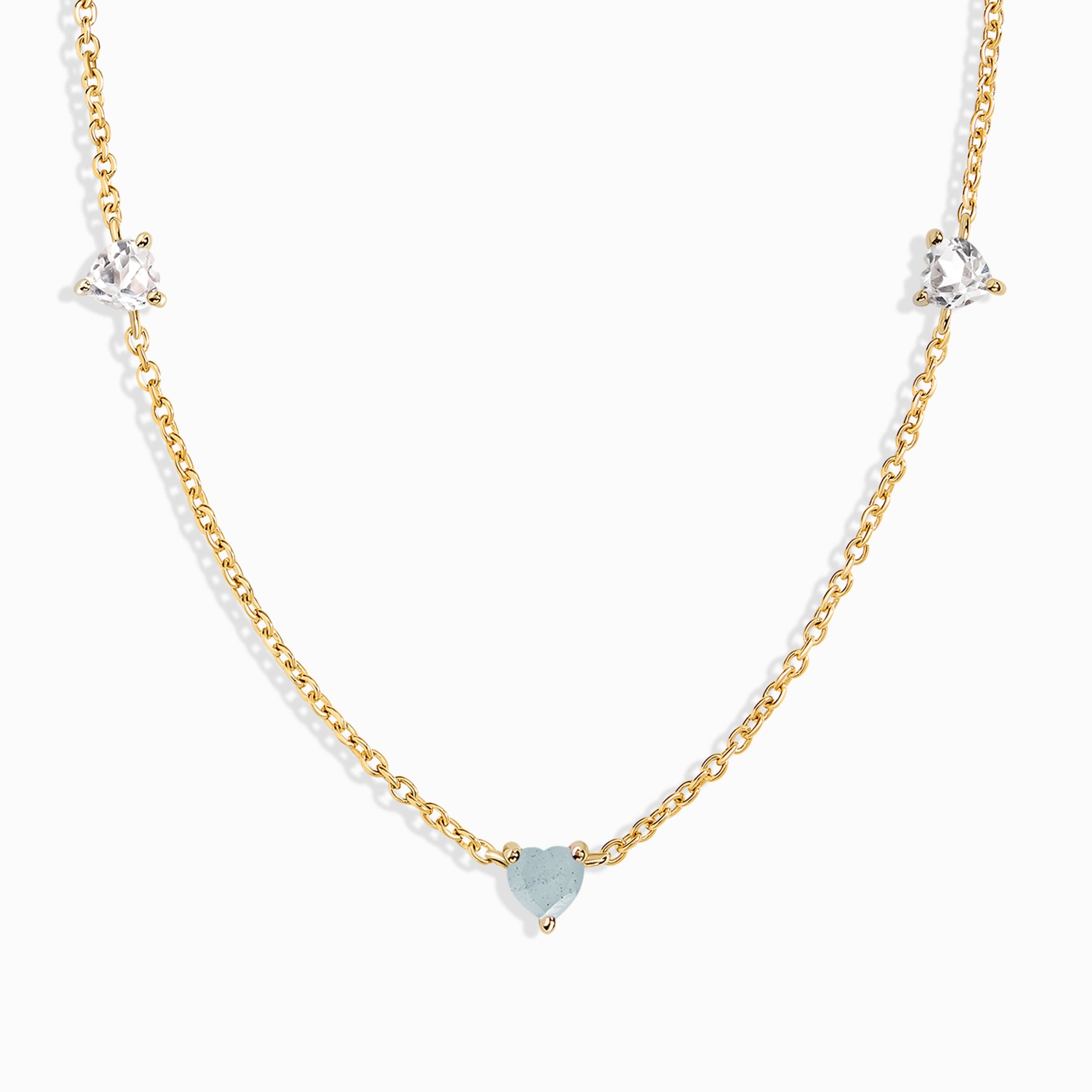 Aquamarine Necklace Never Without My Gem - March Birthstone、mySite、hinf8tx79