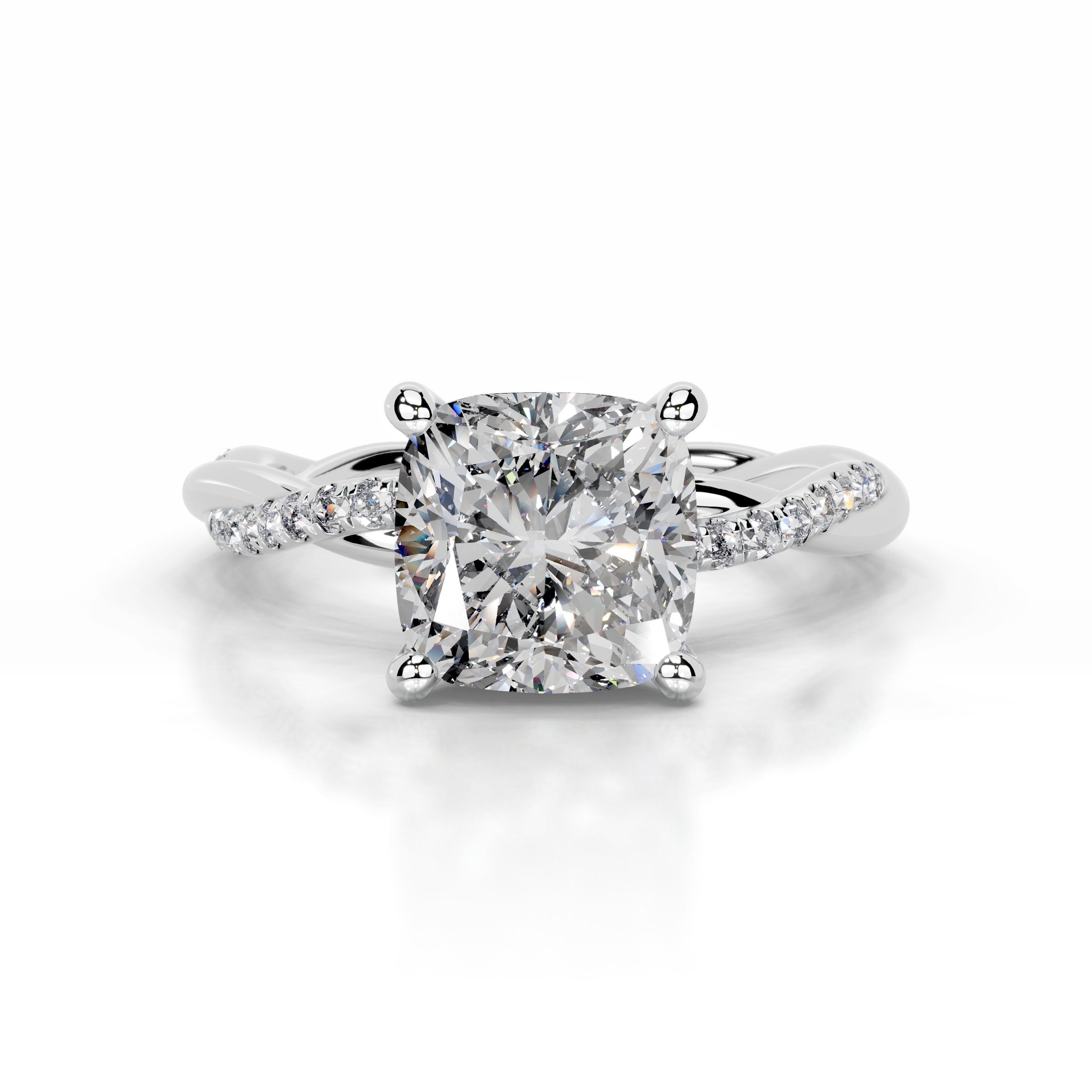 Crystal Diamond Engagement Ring - Platinum、mySite、hinf8tx79