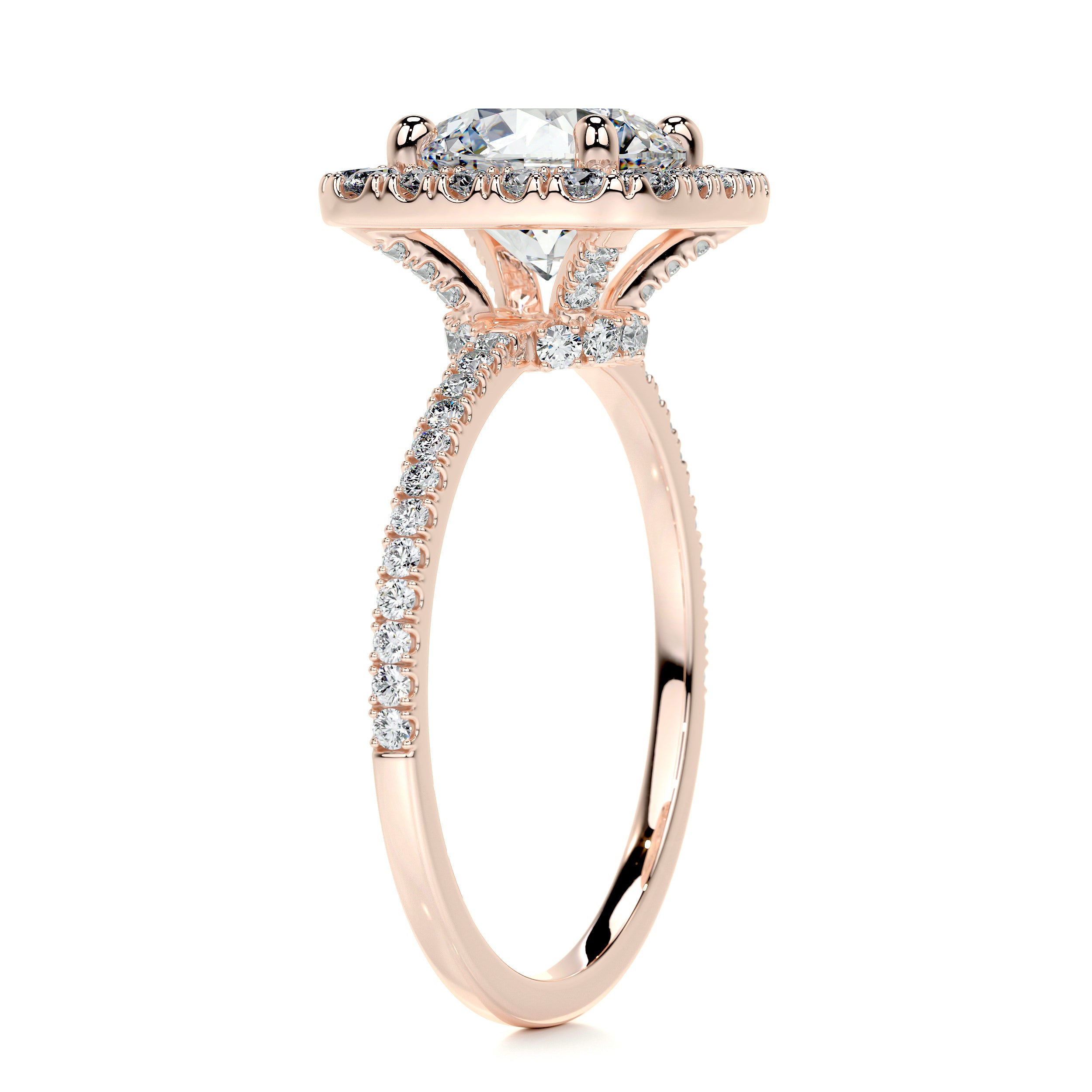 Catalina Moissanite & Diamond Ring -14K Rose Gold、mySite、hinf8tx79