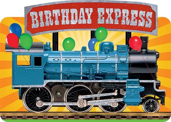  Birthday Note Card - Birthday Express Train Foil、mySite、ghnorth