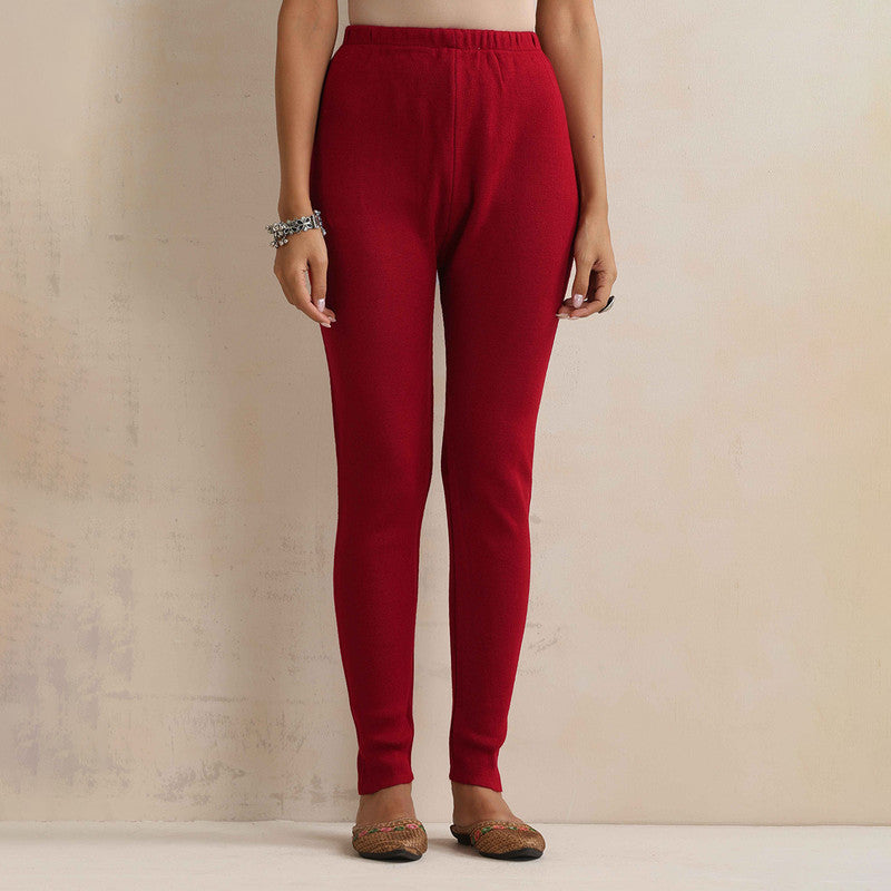 Woolen Solid Leggings For Women | Red、mySite、camillekostekn