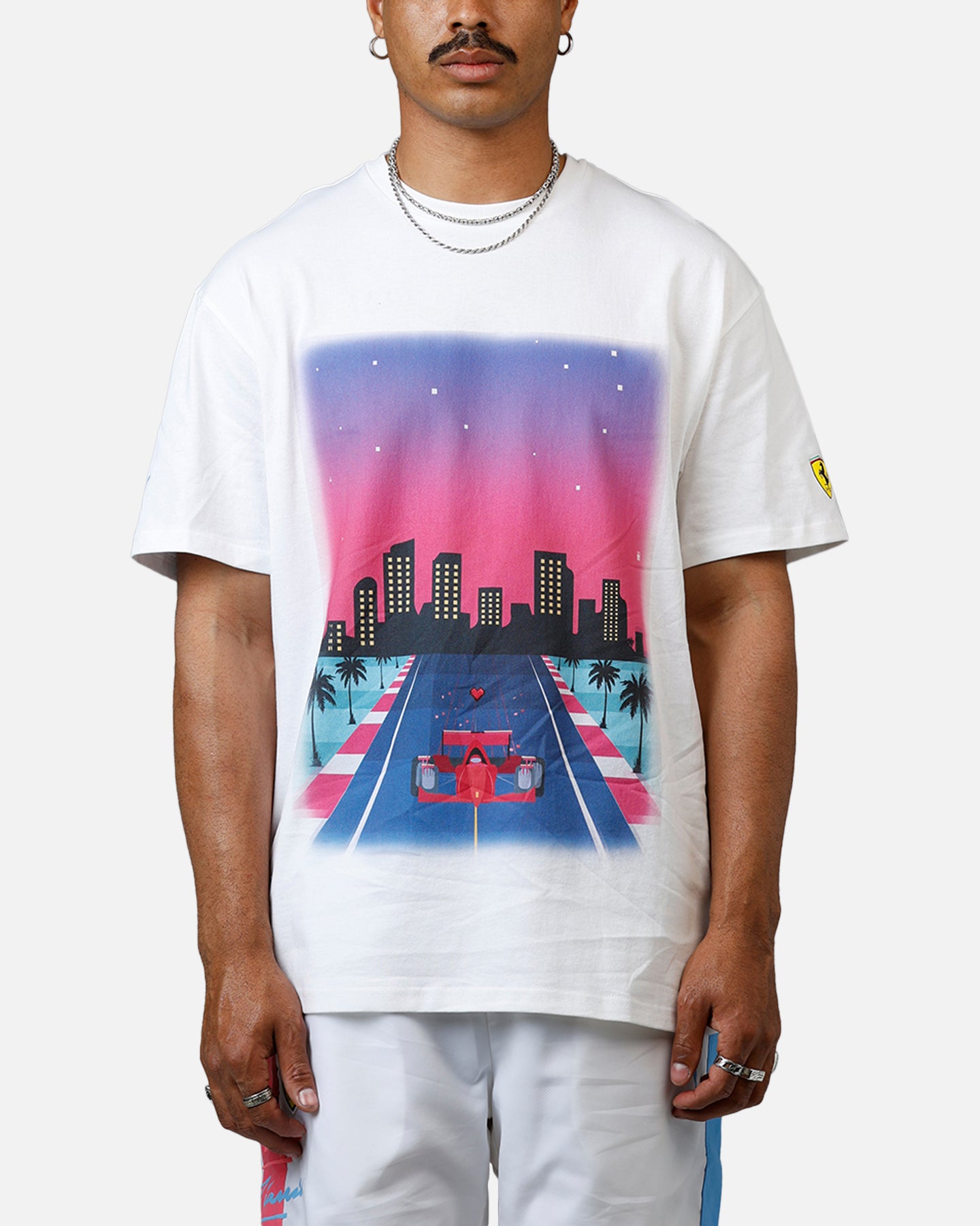 Puma x Scuderia Ferrari Sketches Graphics T-Shirt White、mySite、zt4zffjzw