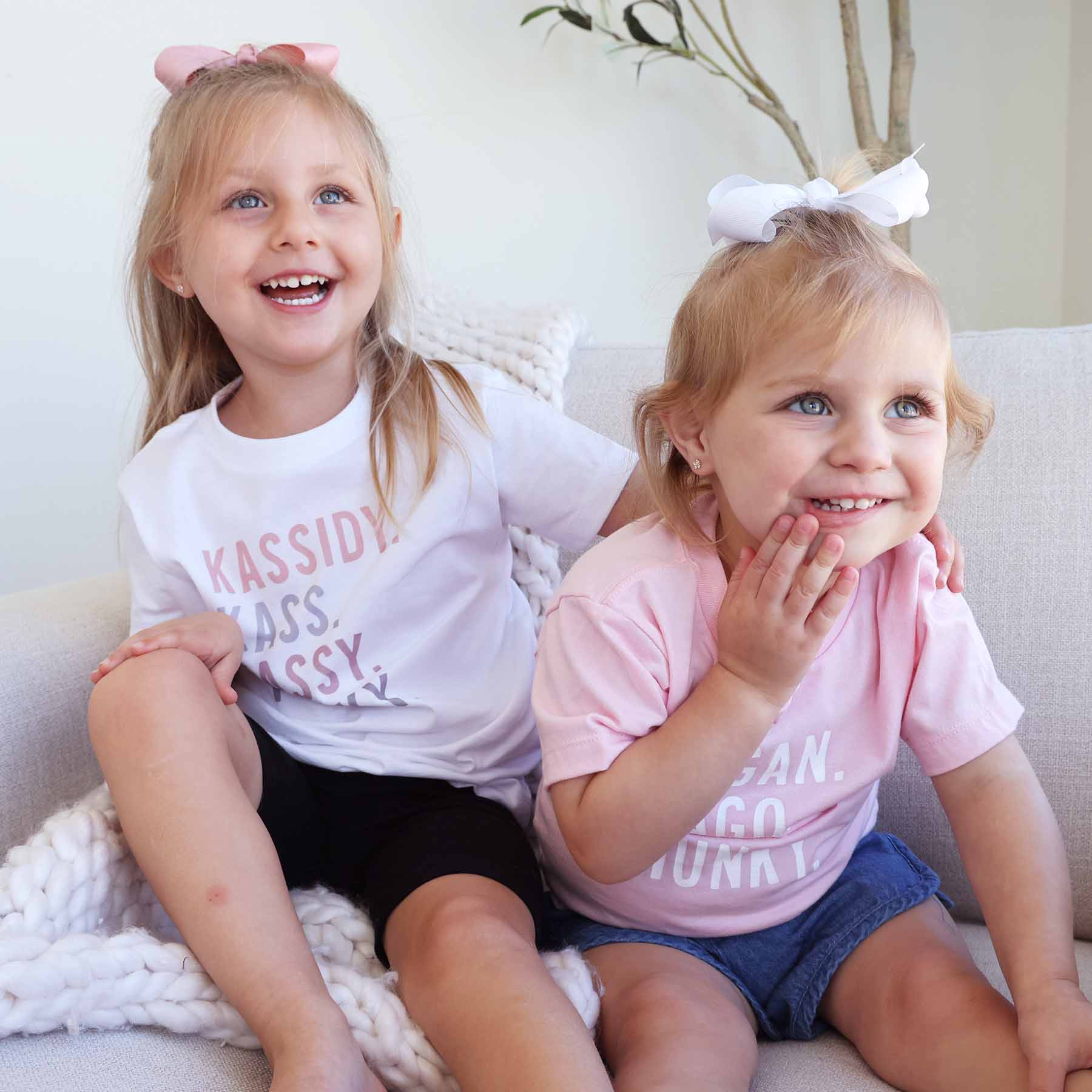  Personalized Purple Nickname Color Block Kids Graphic Tee | White、mySite、layawaytickets