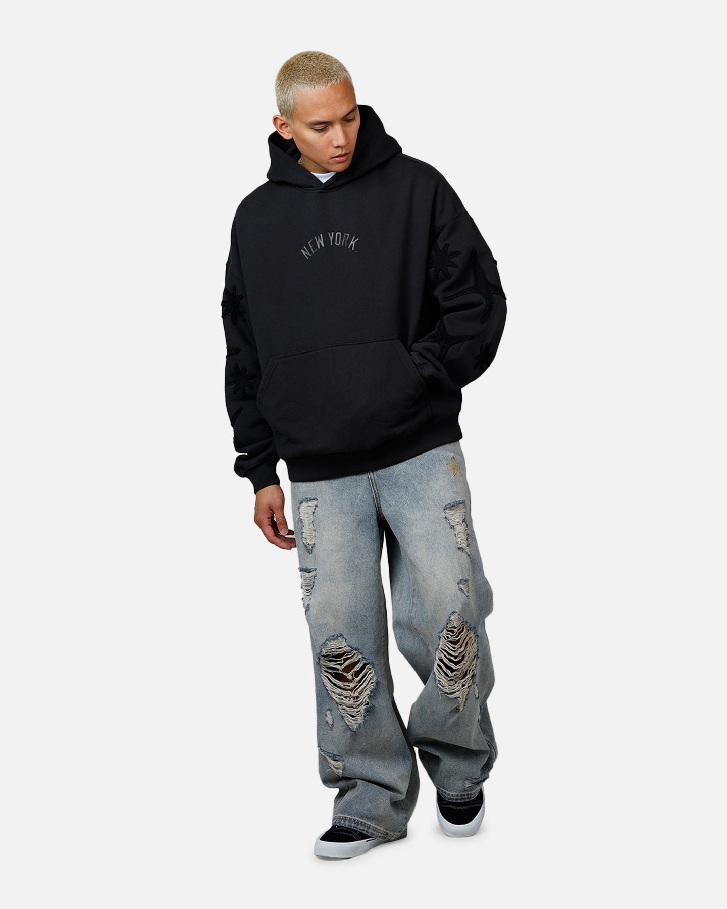 Mitchell & Ness New York Yankees Starburst Hoodie Faded Black、mySite、zt4zffjzw