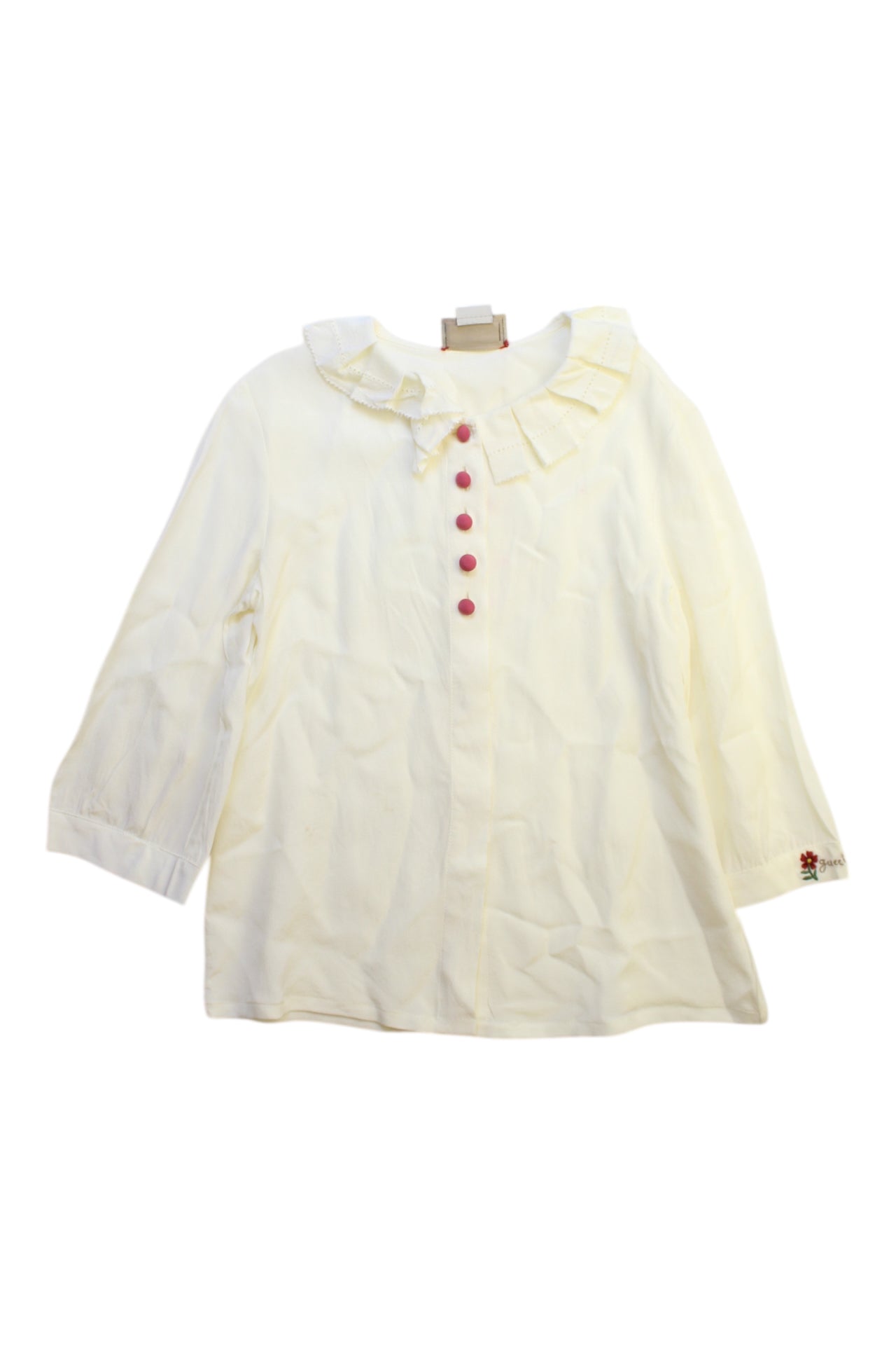 Gucci Ruffle Collar Long Sleeve Shirt 6T、mySite、g9winljtr