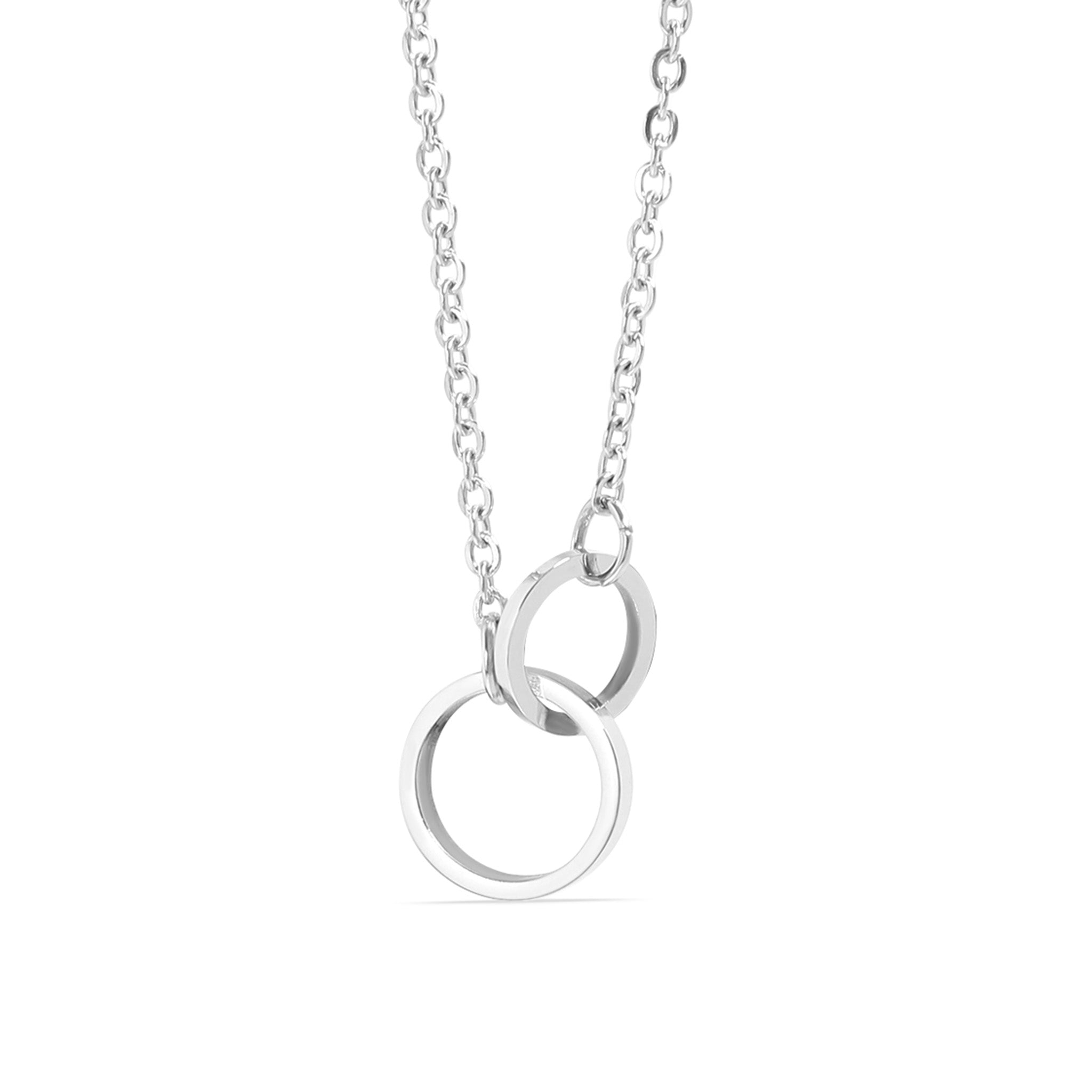 18K Gold PVD Stainless Steel Intertwined Rings Necklace / CHN0078、mySite、dreamappss