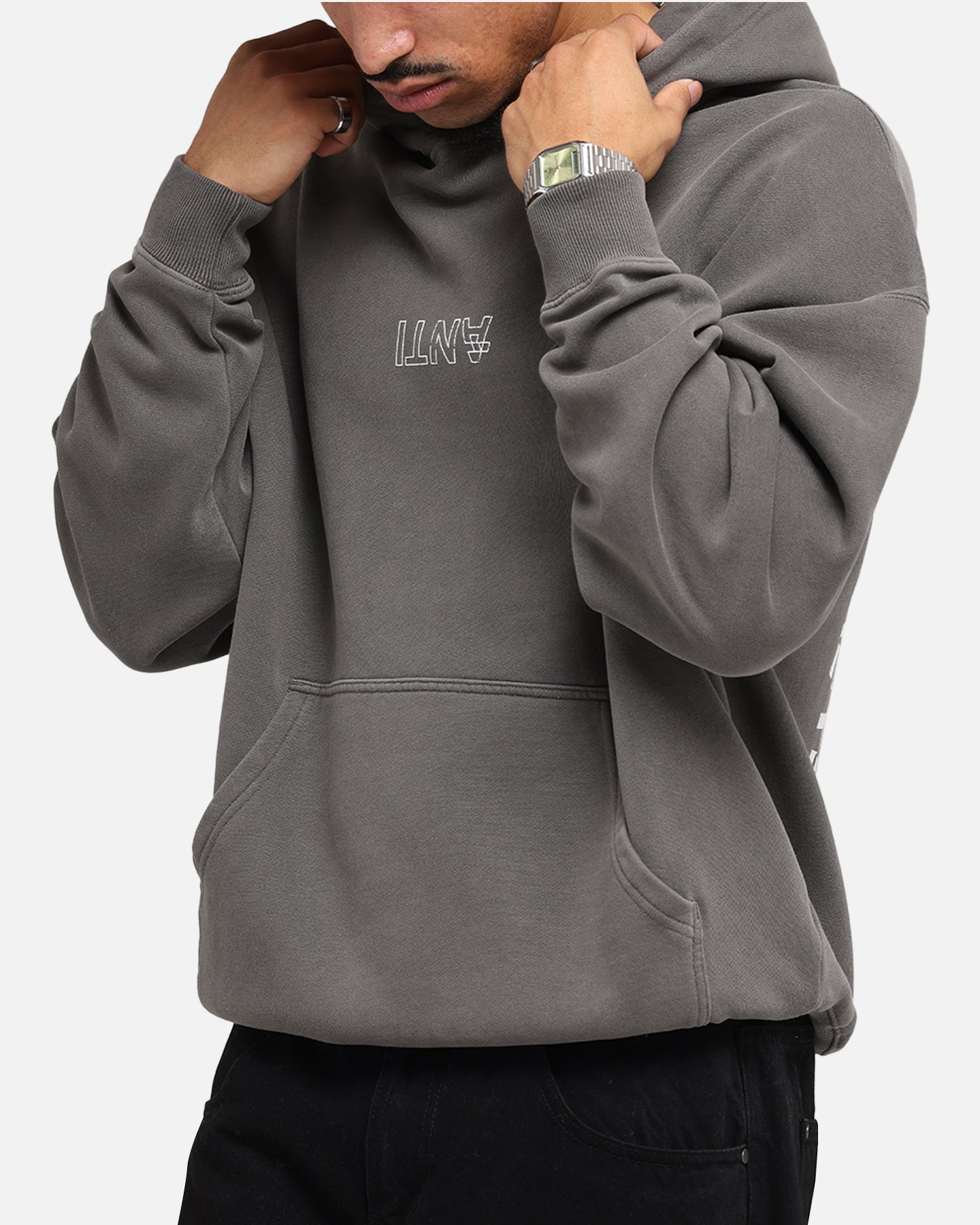 The Anti Order Truth In Chaos Boxy Hoodie Washed Charcoal、mySite、zt4zffjzw