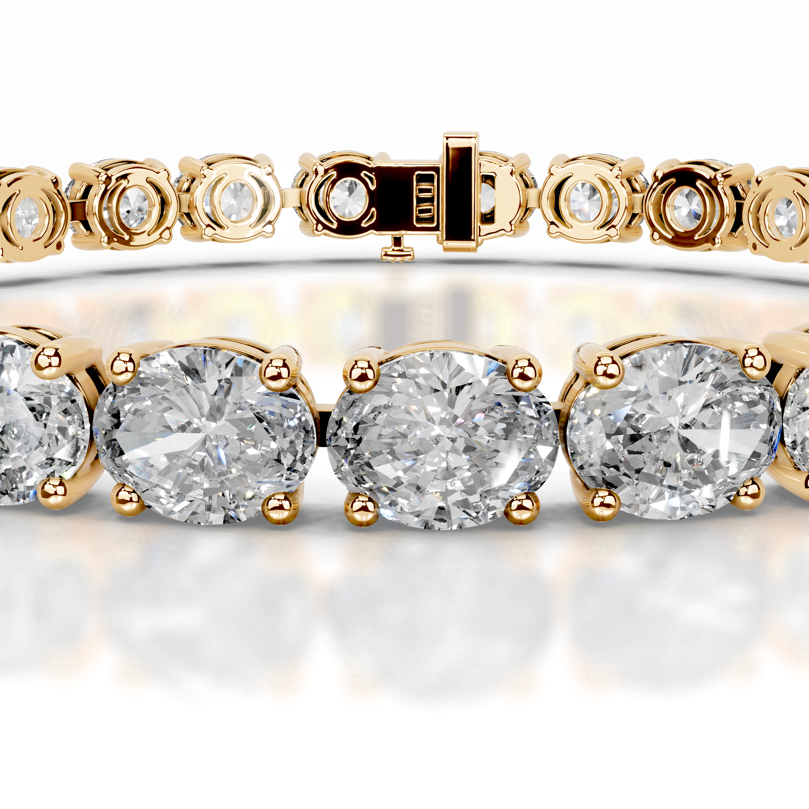 Ruth Diamond Tennis Bracelet (15 Carat) -18K Yellow Gold、mySite、hinf8tx79