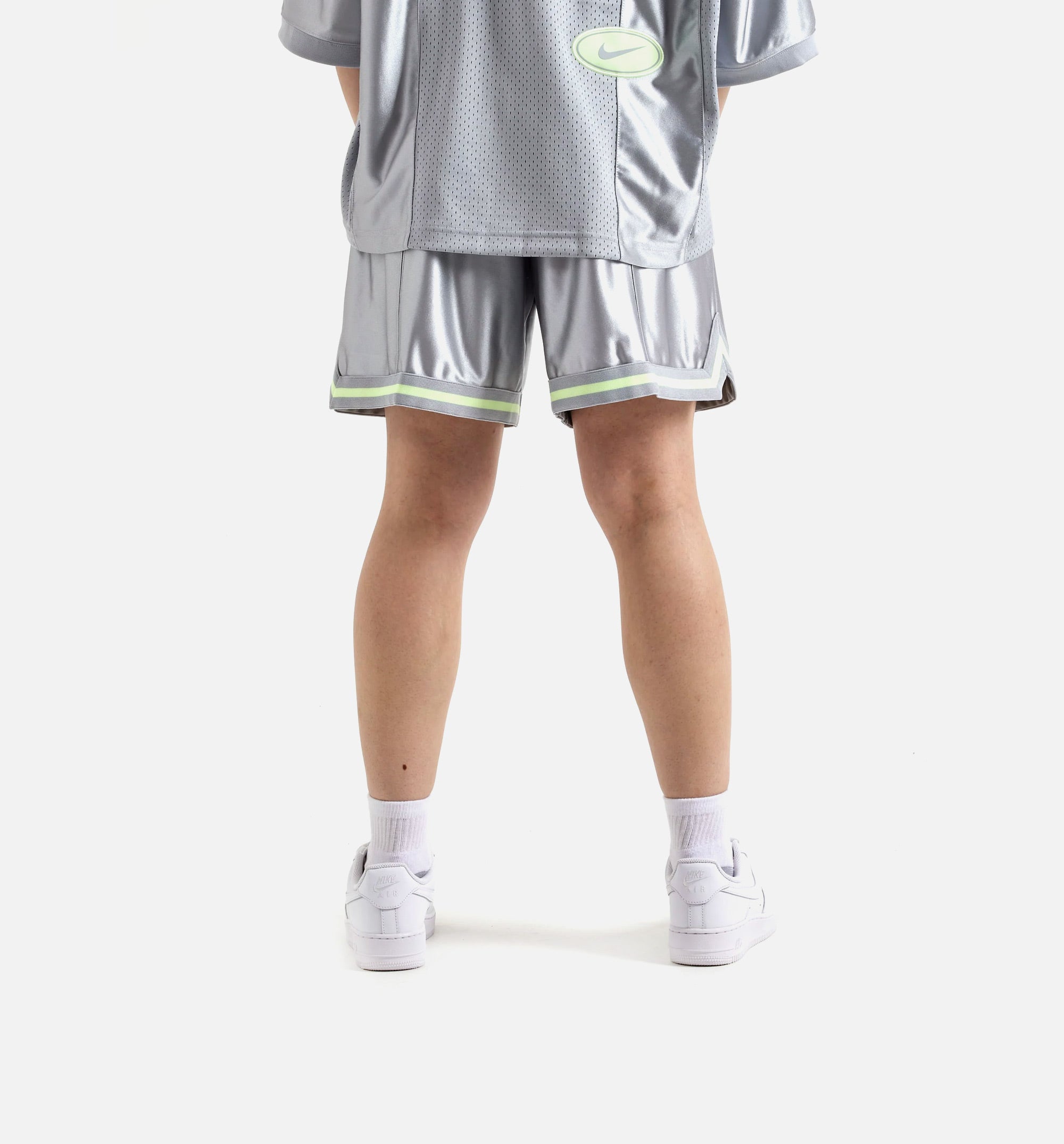 Loose 6 Mid Rise Graphic Satin Womens Short - Light Smoke Grey/Barely、mySite、dreamappss