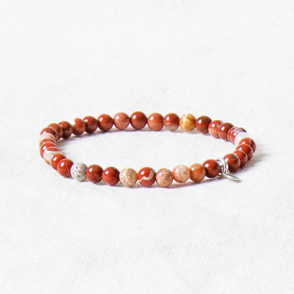 Natural Red Flower Jasper Energy Bracelet、mySite、hinf8tx79