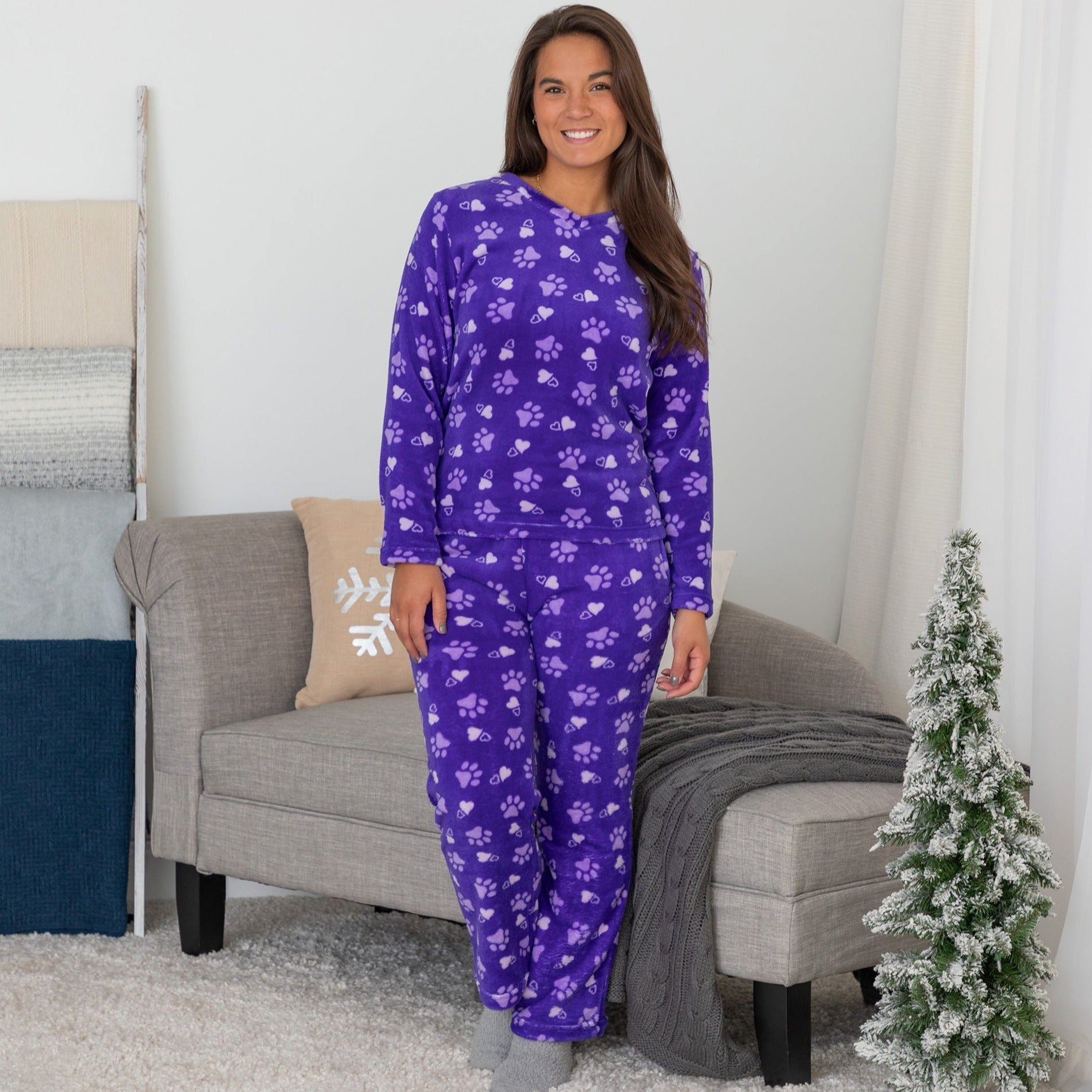 Super Cozy Paw Print Pajama Set、mySite、camillekostekn
