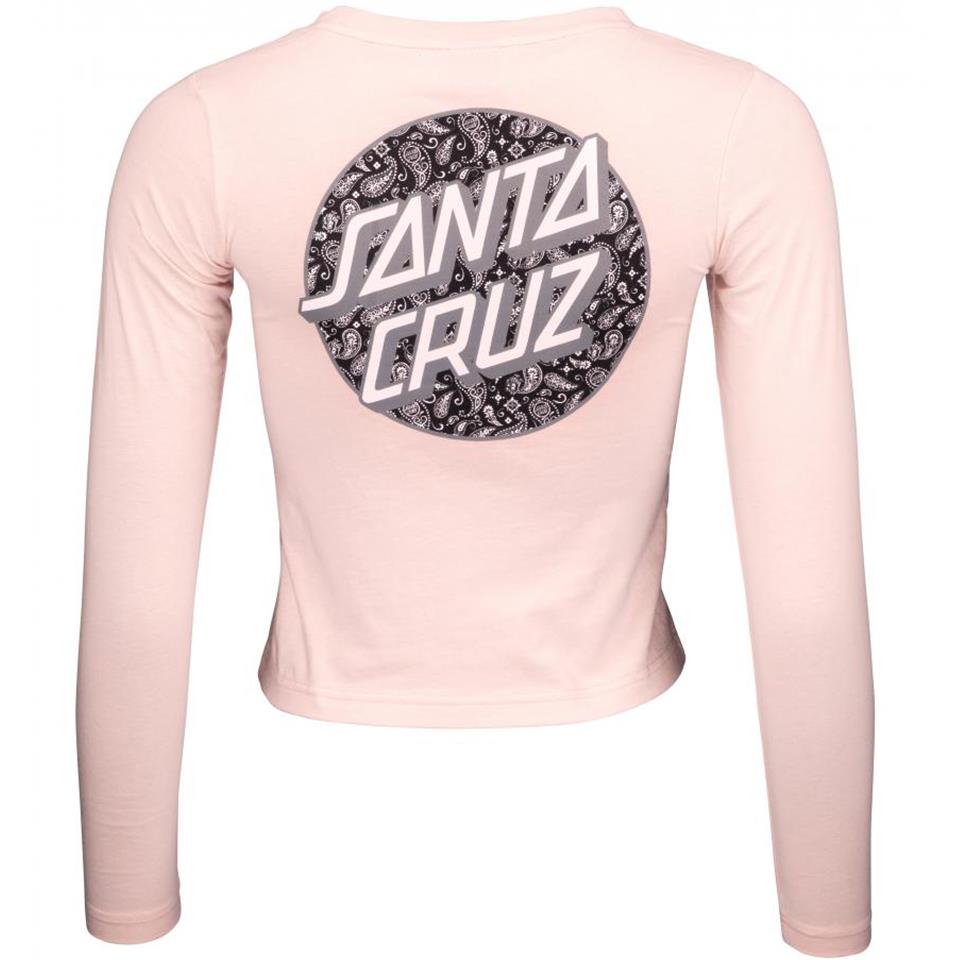  Santa Cruz Womens Screaming Paisley Dot Long Sleeve T-Shirt - Chalk Pink、mySite、merchandisen