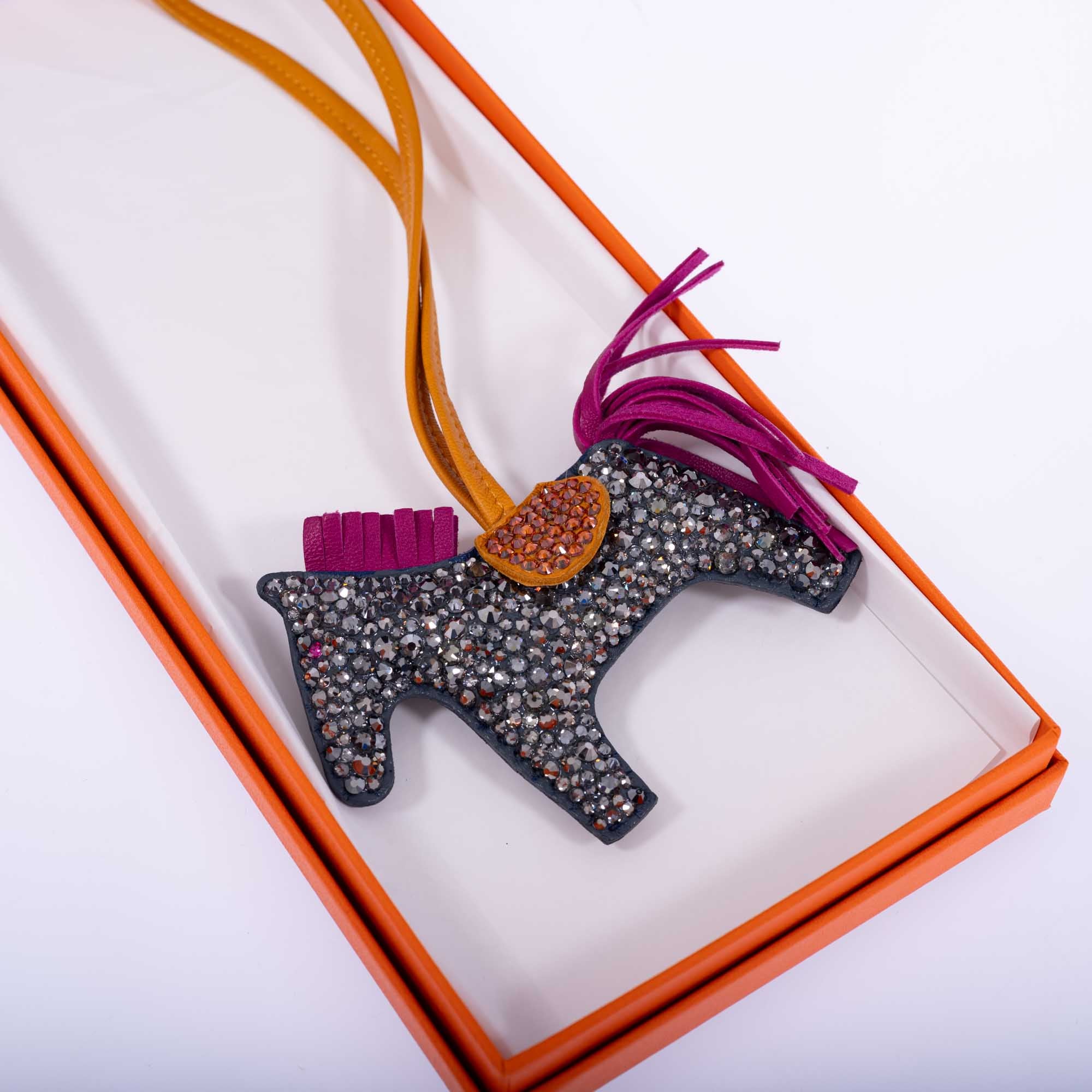 Hermès Rodeo Milo Grigri Light Gray Charm Custom Swarovski PM、mySite、garminoutage.com