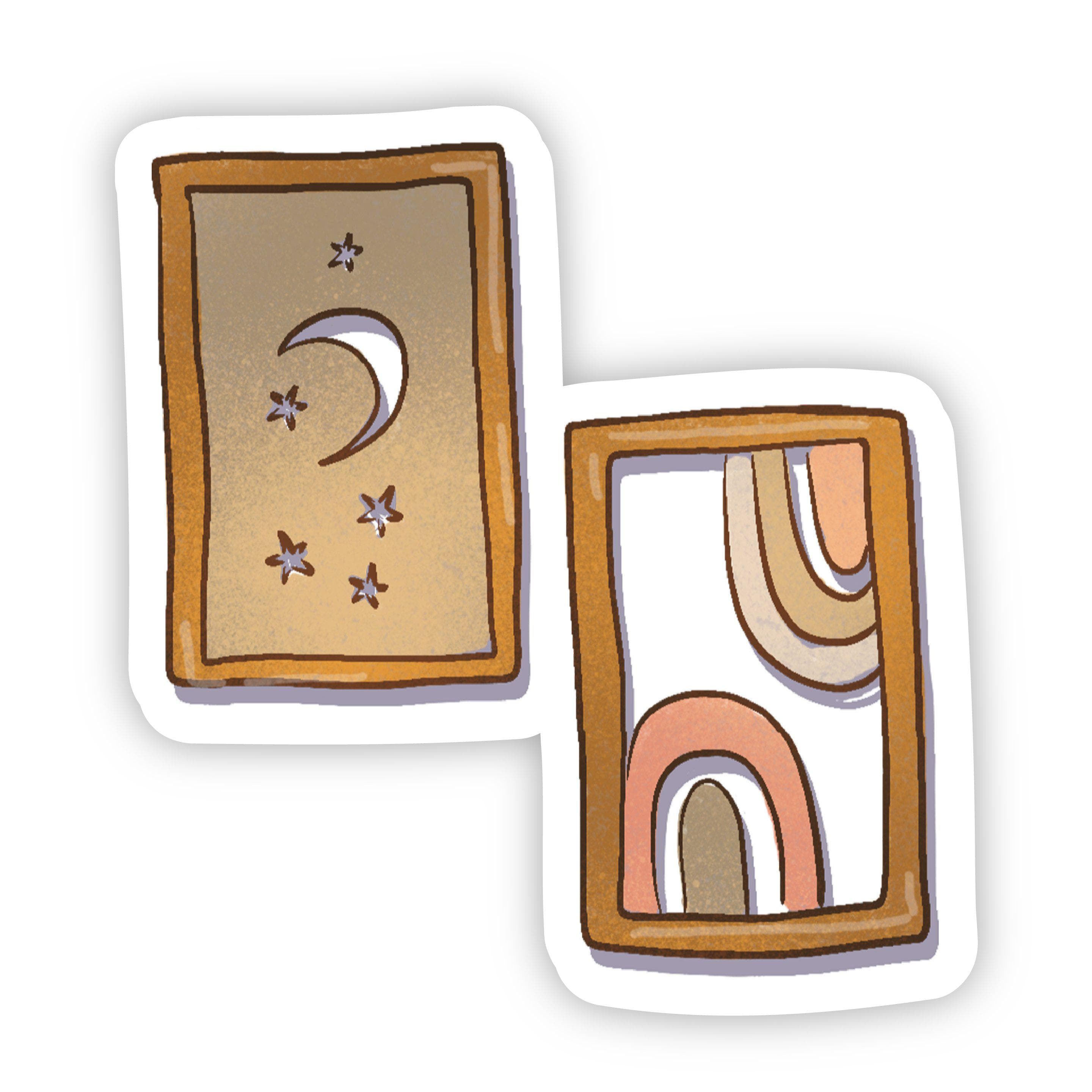  Moon and Rainbow Picture Frame Sticker、mySite、elrpsem3k