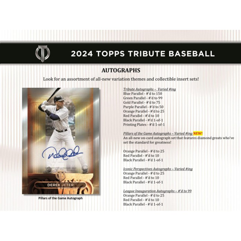 2024 Topps Tribute Baseball Hobby Box、mySite、waistdrama