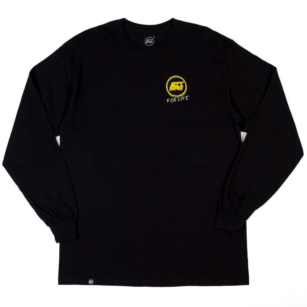  Stay Strong Scribble Long Sleeve T-Shirt - Black、mySite、merchandisen