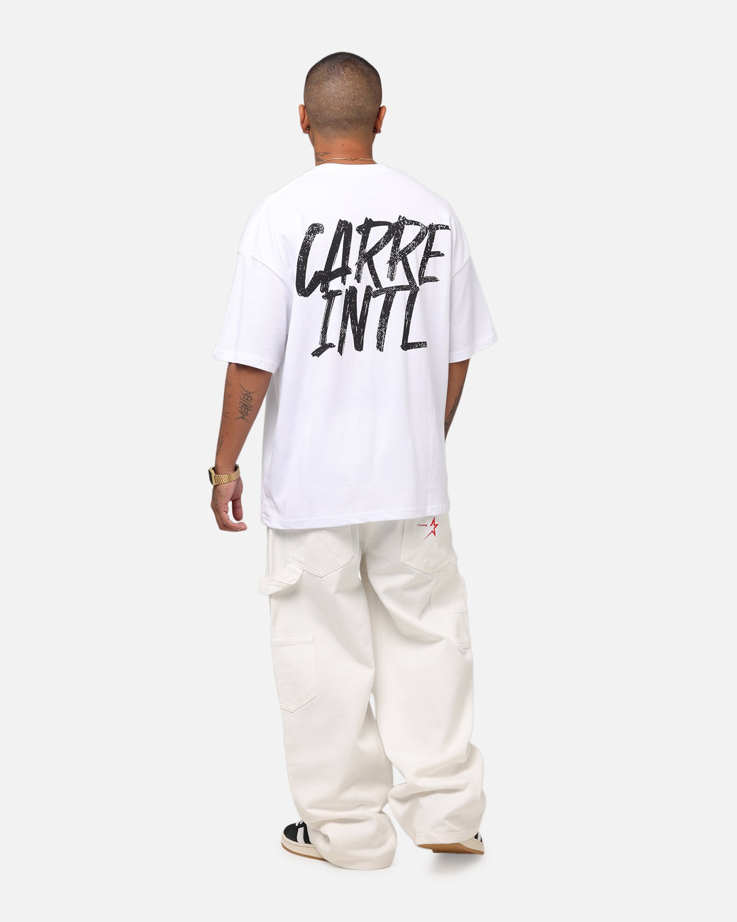 Carre Intl Drop Shoulder T-Shirt White、mySite、zt4zffjzw