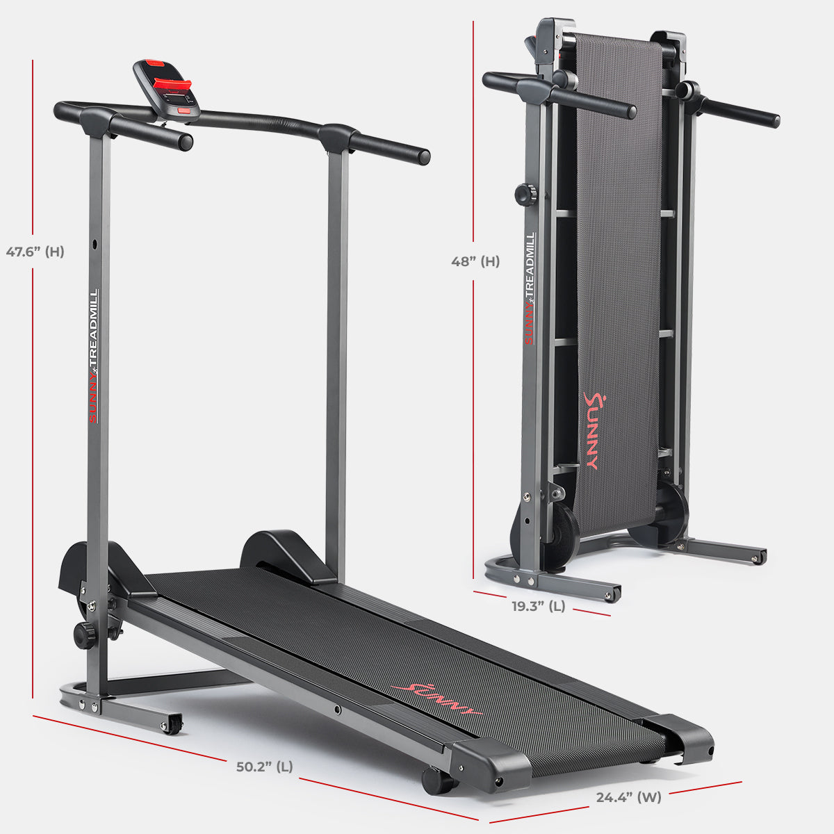  Compact Foldable Manual Treadmill、mySite、ghnorth