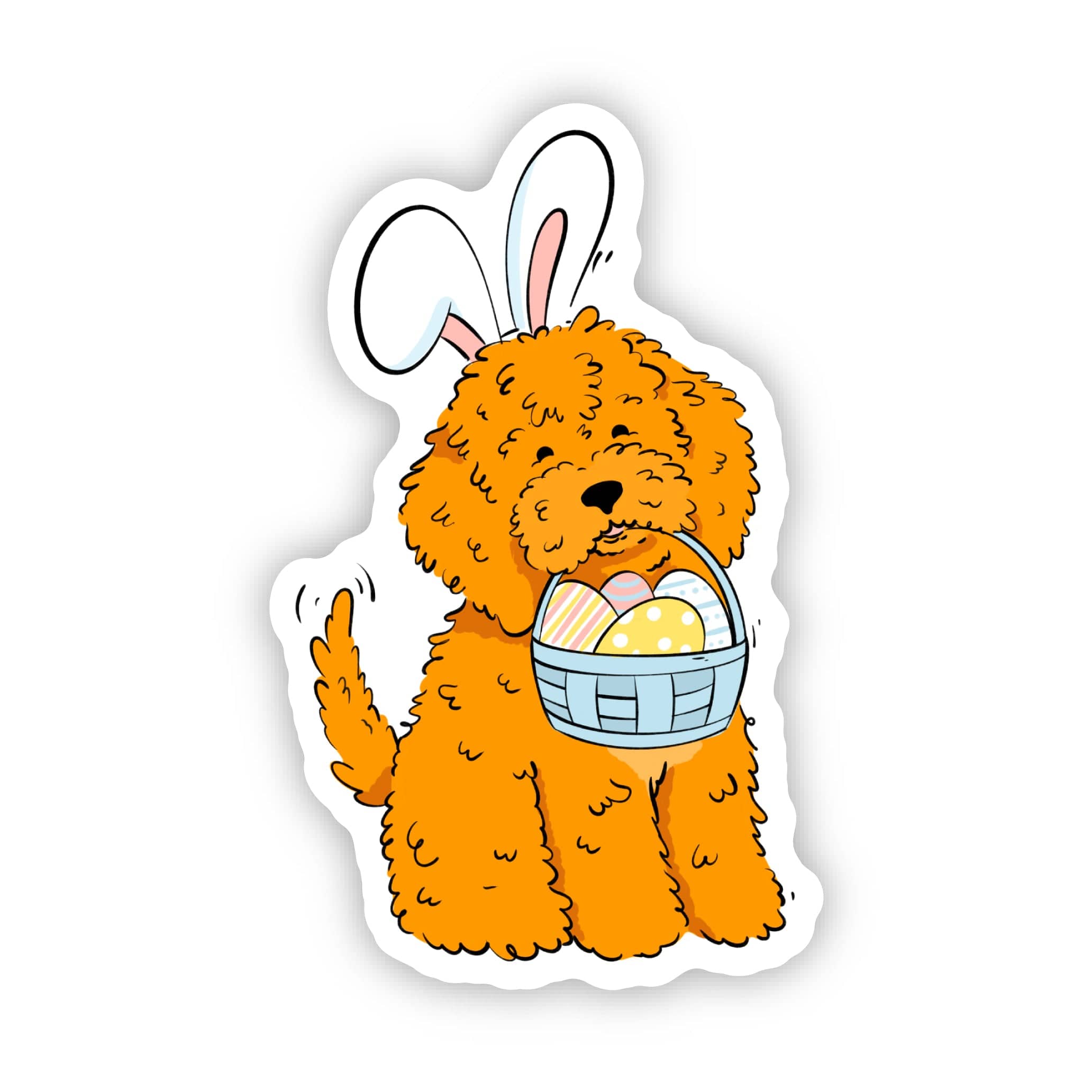 Golden Doodle Bunny Ears Easter Sticker、mySite、elrpsem3k