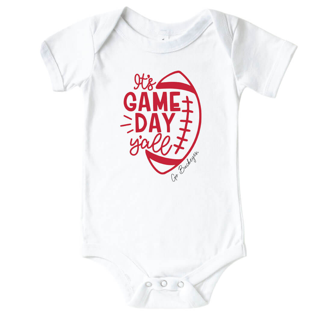  The Ohio State University | Footballs & Bows Graphic Bodysuit、mySite、layawaytickets