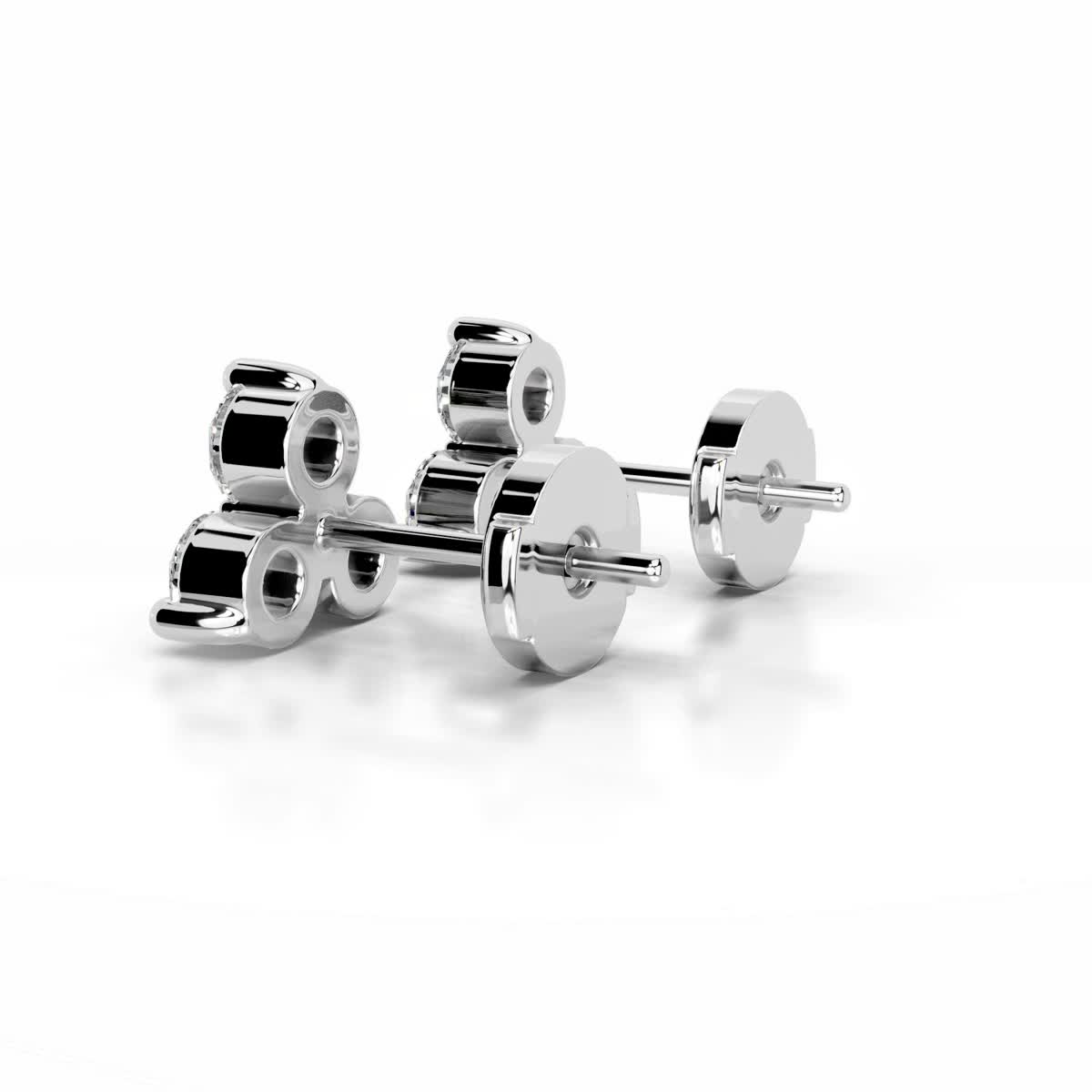 Judy Lab Grown Diamond Studs Earrings (0.60 Carat) -18K White Gold、mySite、hinf8tx79