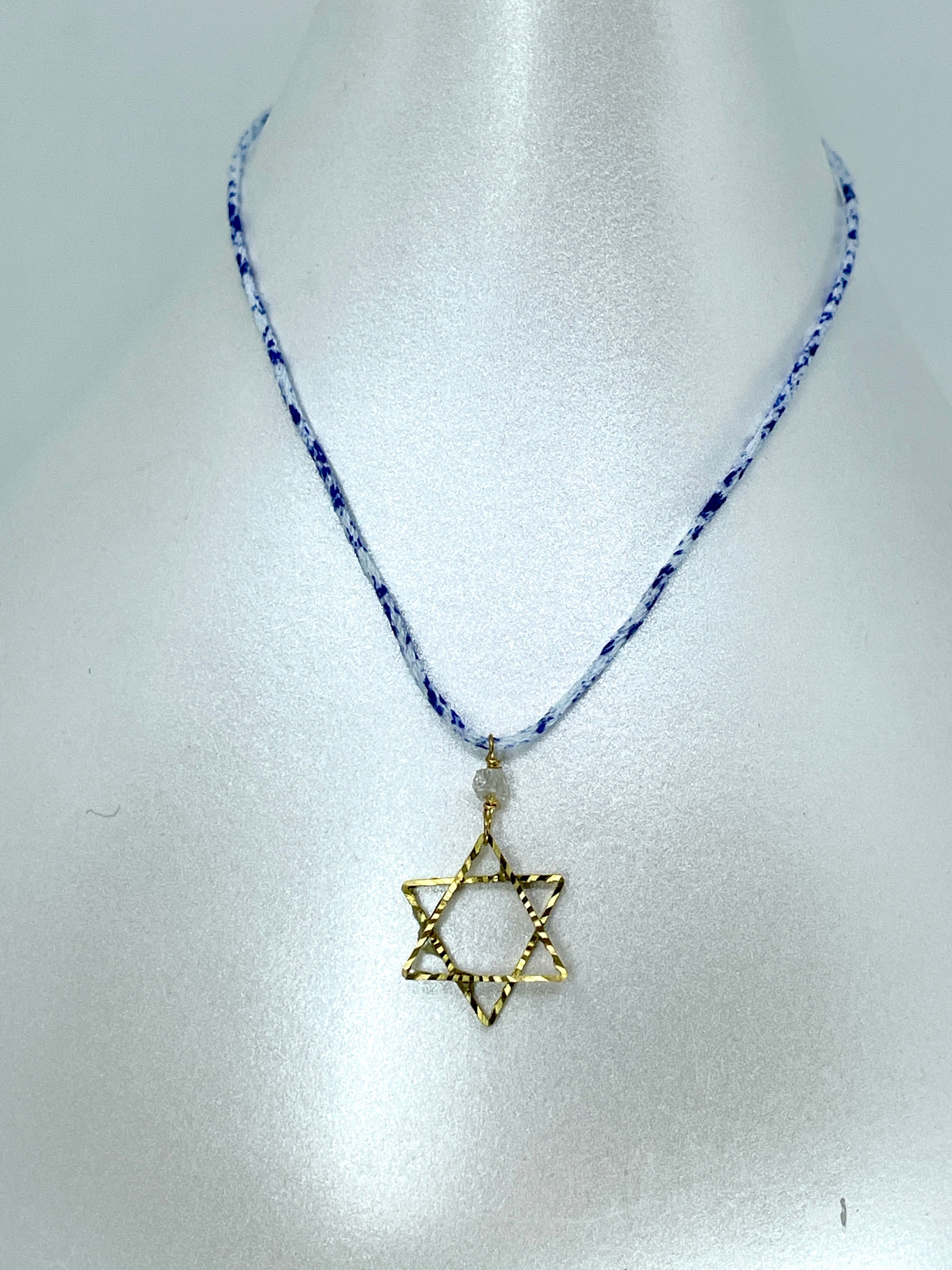 Star of David Necklace with Rough Diamond、mySite、topwebapps