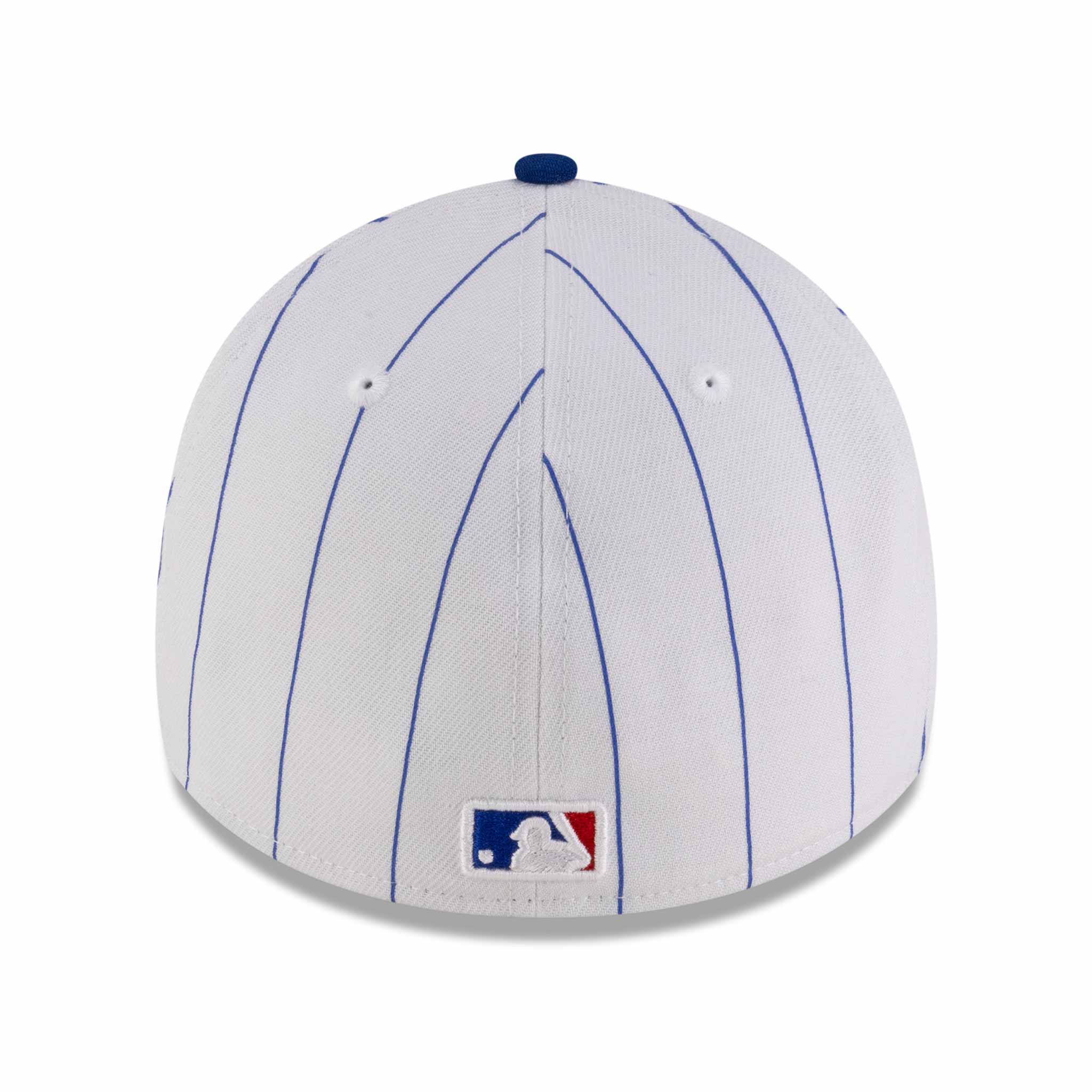 Chicago Cubs New Era 39THIRTY White Pinstripe Walking Bear Stretch Fit Cap、mySite、vikingsvslions