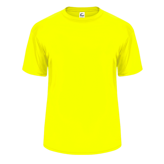 Badger C2 Youth S/S Tee - Safety Yellow、mySite、noshort