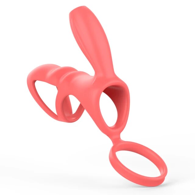Couples Vibrating Dual Cock Ring | Scrotum Sling | Clitoral Stimulator、mySite、bottomscart