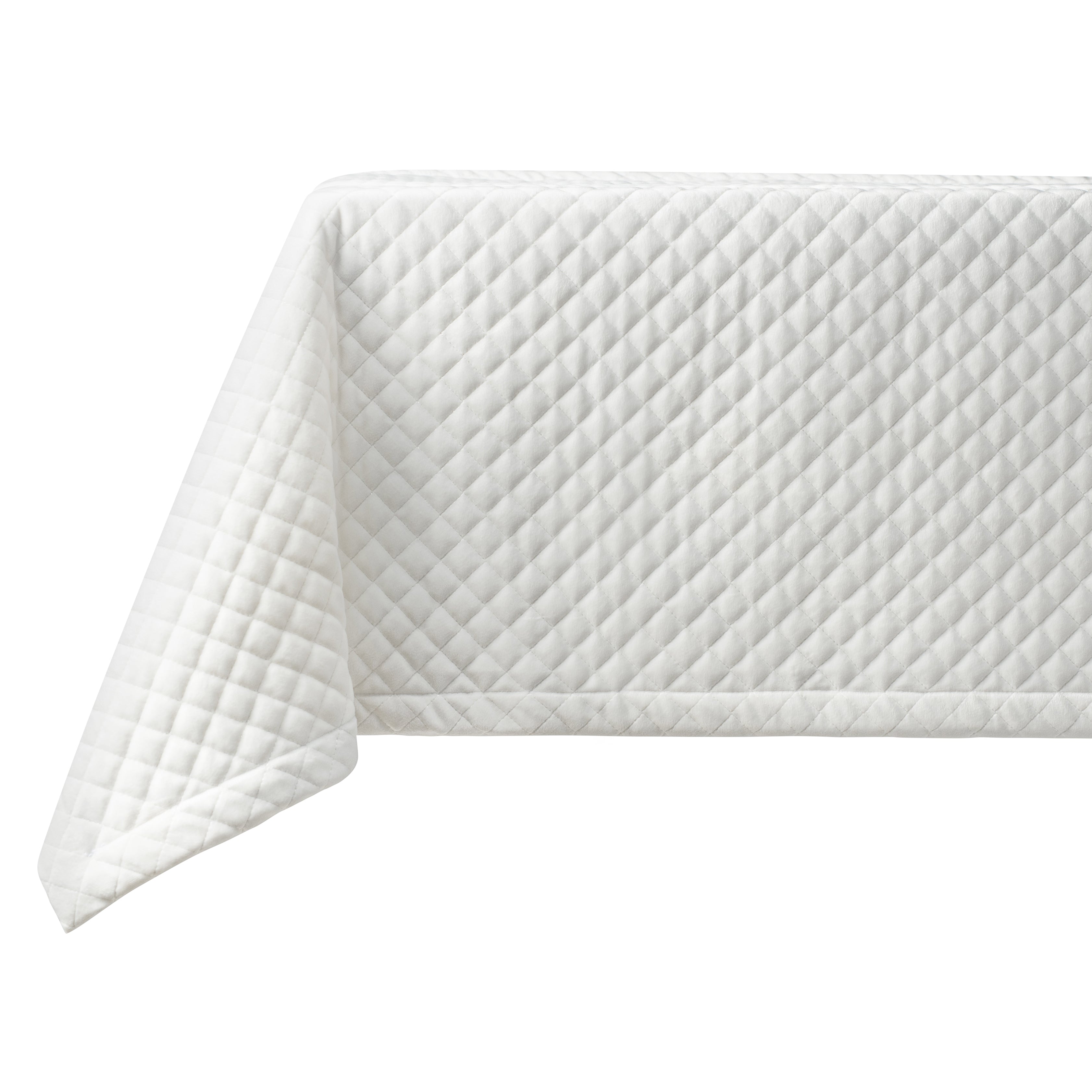  White Waffle Quilted Tablecloth、mySite、elrpsem3k
