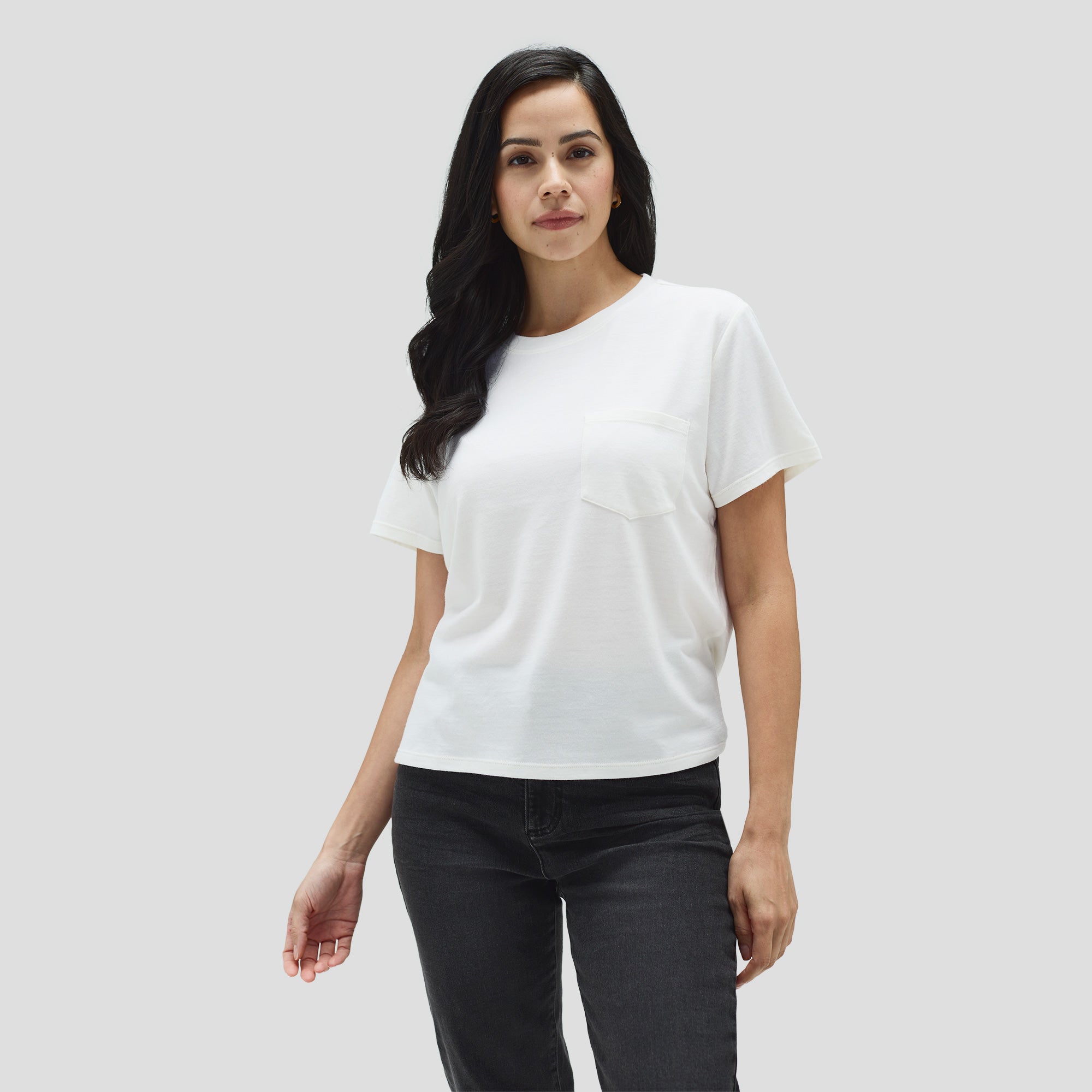 Women's Merino Boxy Pocket Tee、mySite、noshort