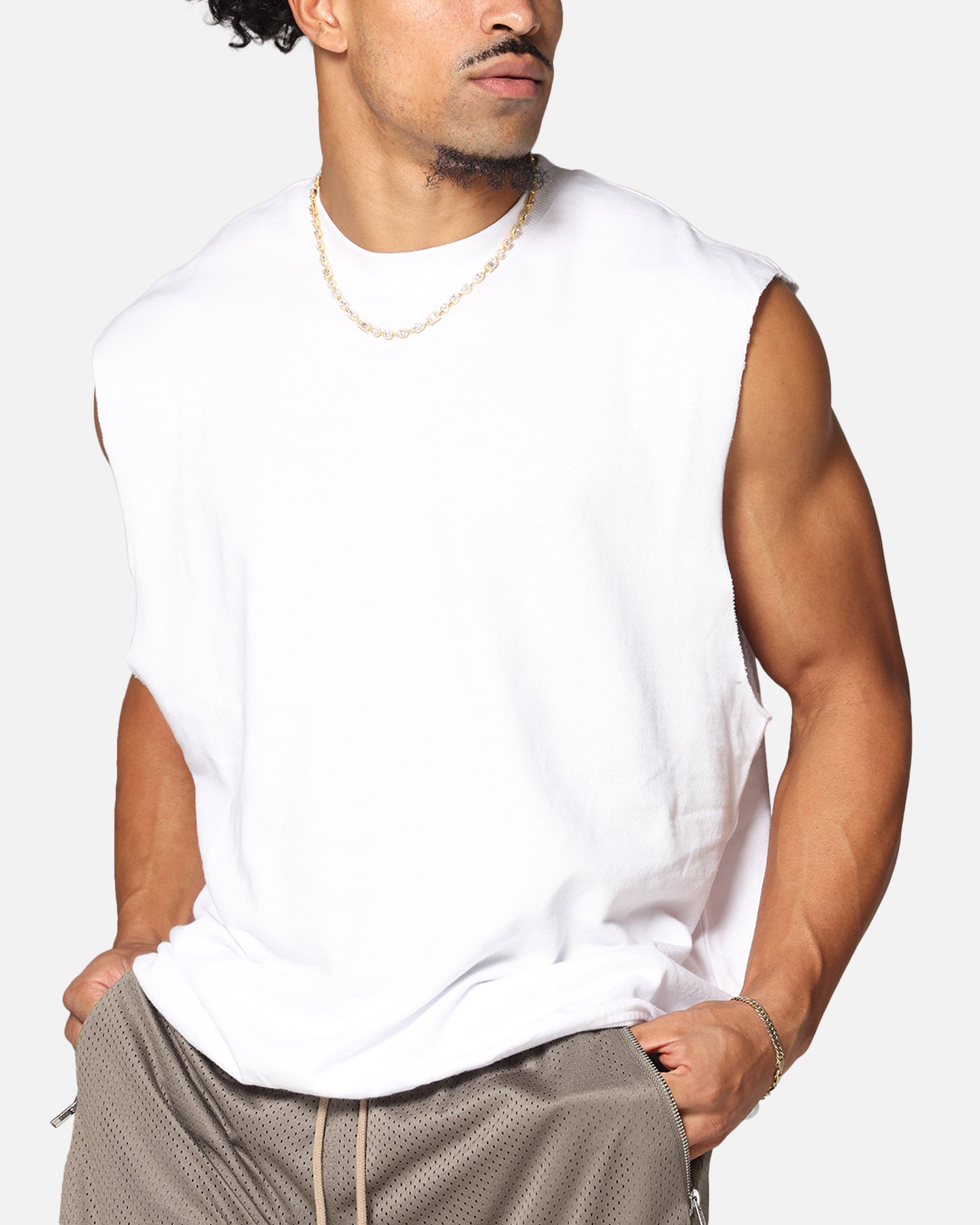 Saint Morta Rev Terry Cut Off Tank White、mySite、zt4zffjzw