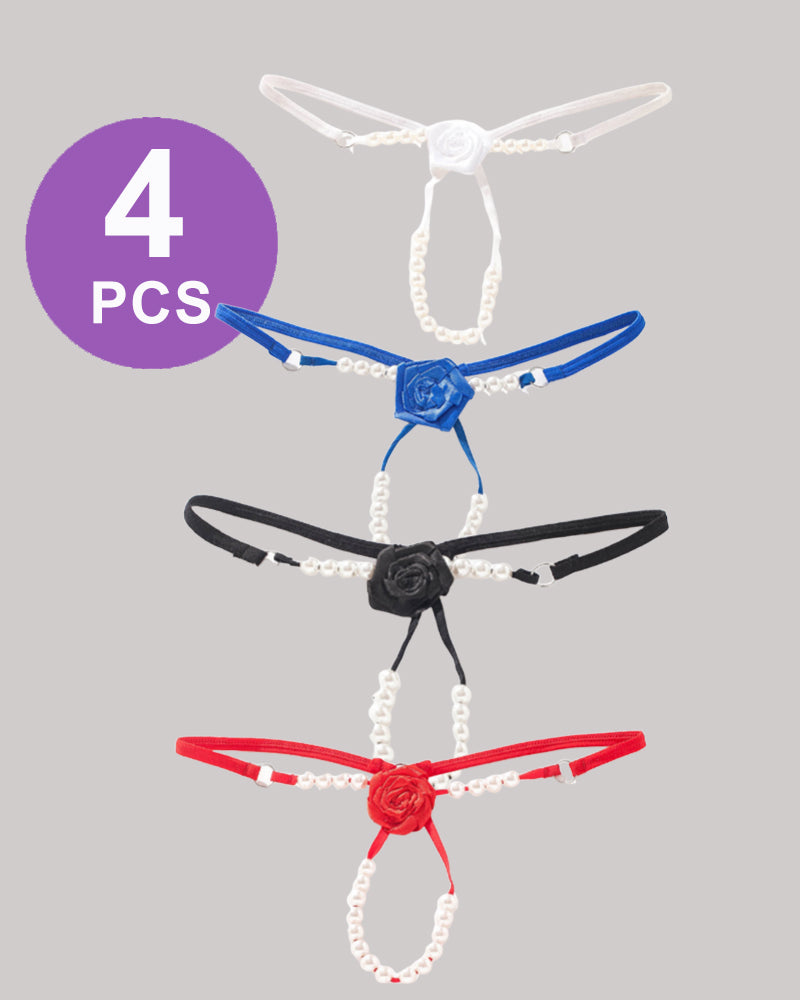 Pearl Rose See-Through Thong Panty Set、mySite、bengalsvssteelers