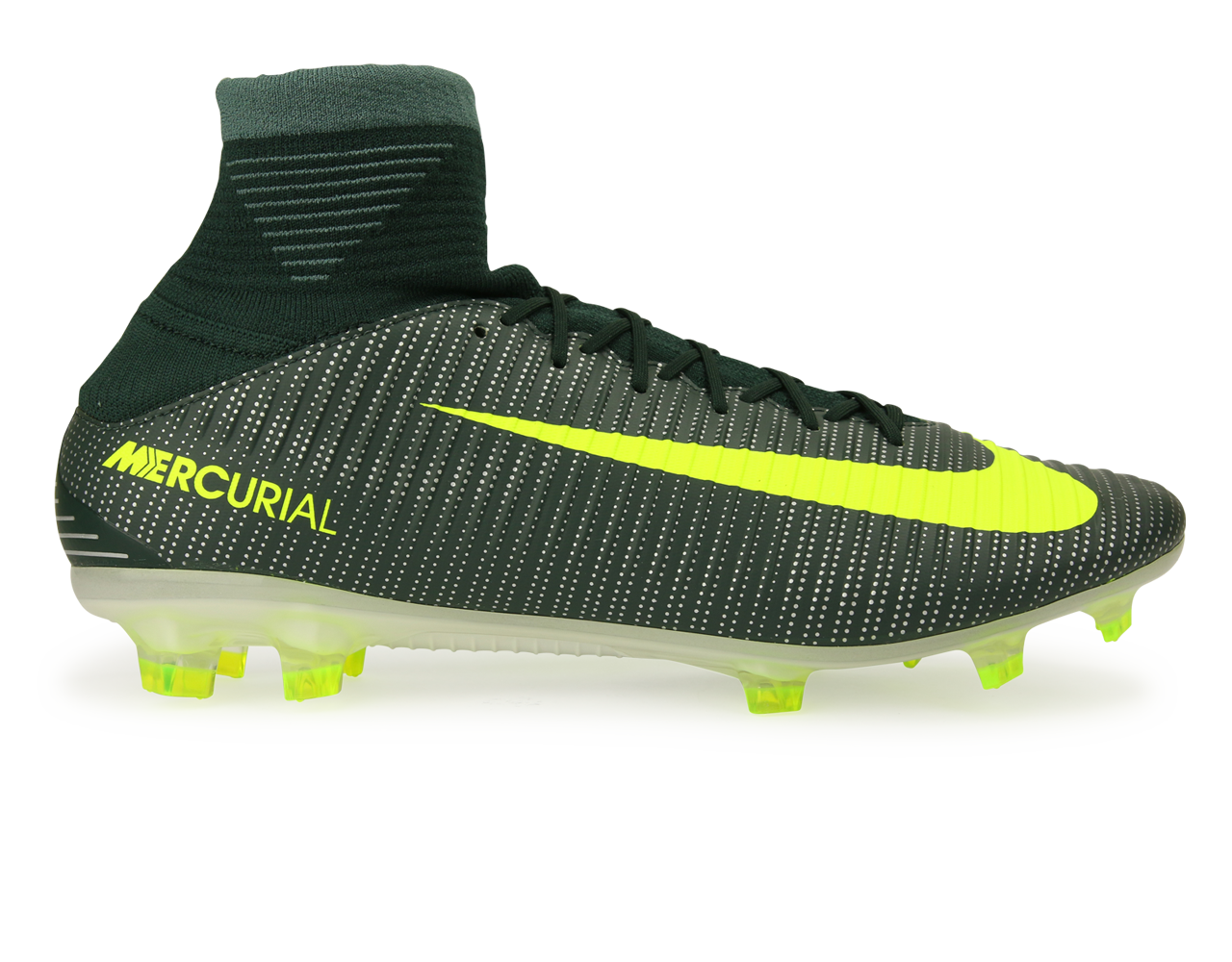 Nike Men's Mercurial Veloce III DF CR7 FG Seaweed/Volt/Hasta/White、mySite、noshort