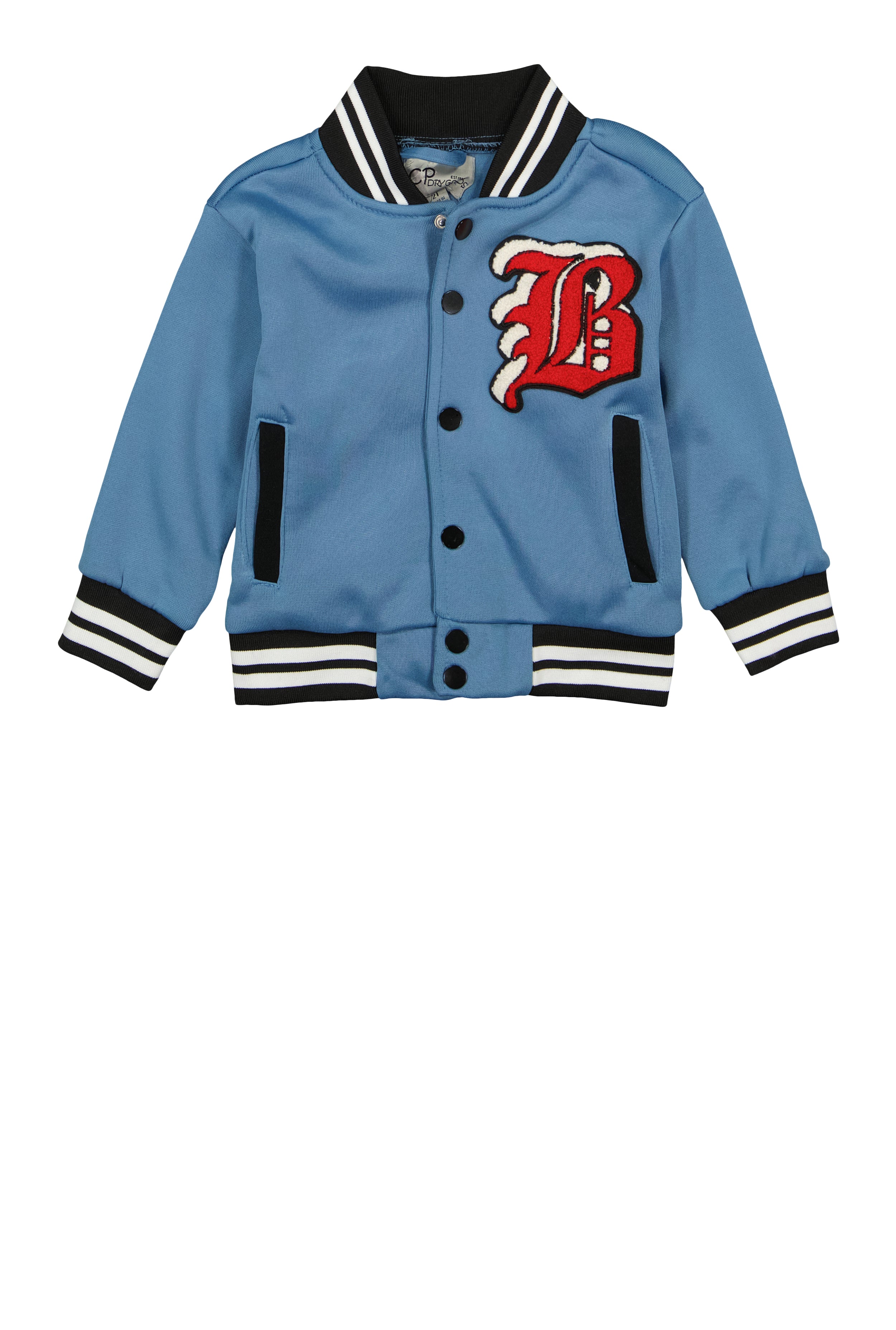 Toddler Boys B Initial Chenille Patch Graphic Varsity Jacket、mySite、camillekostekn