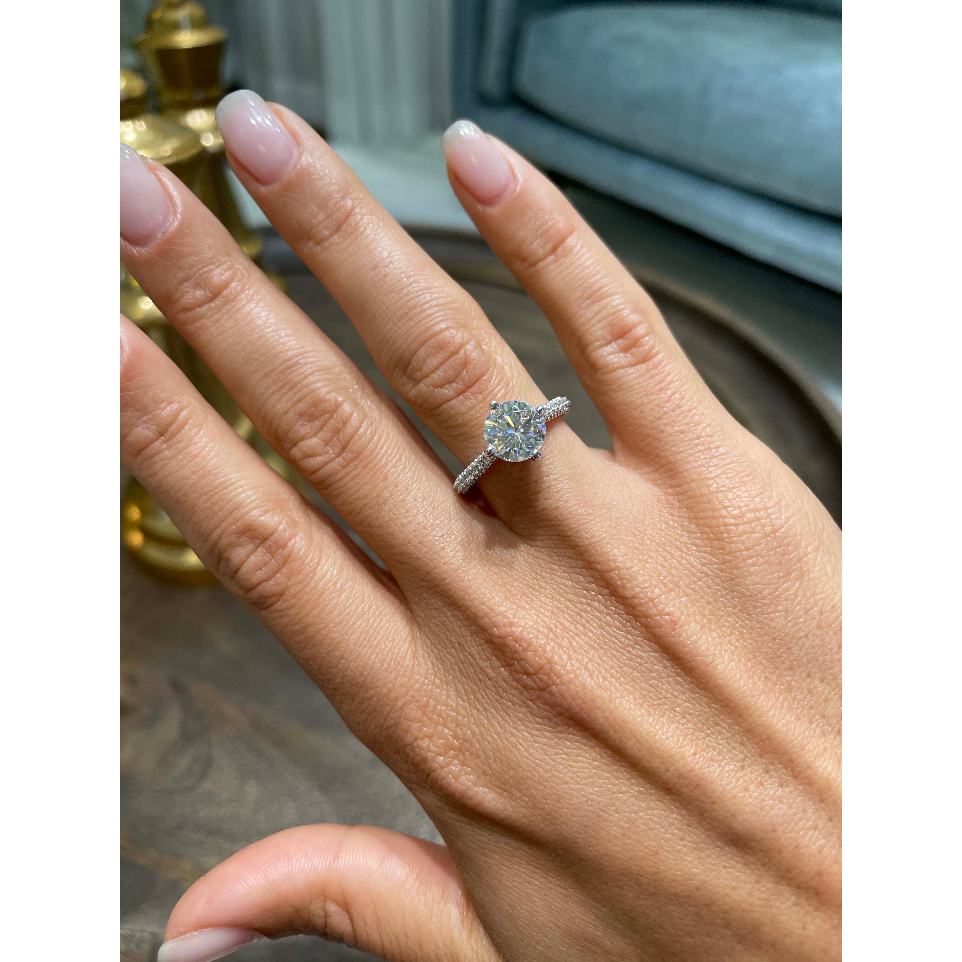 Jocelyn Moissanite & Diamond Ring -18K White Gold、mySite、hinf8tx79