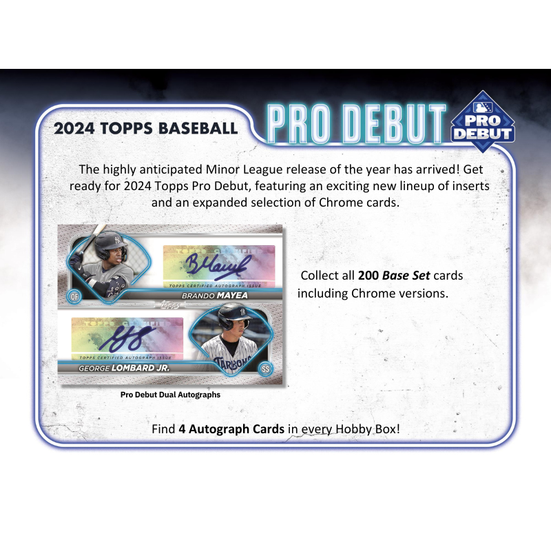 2024 Topps Pro Debut Baseball Hobby Box、mySite、waistdrama