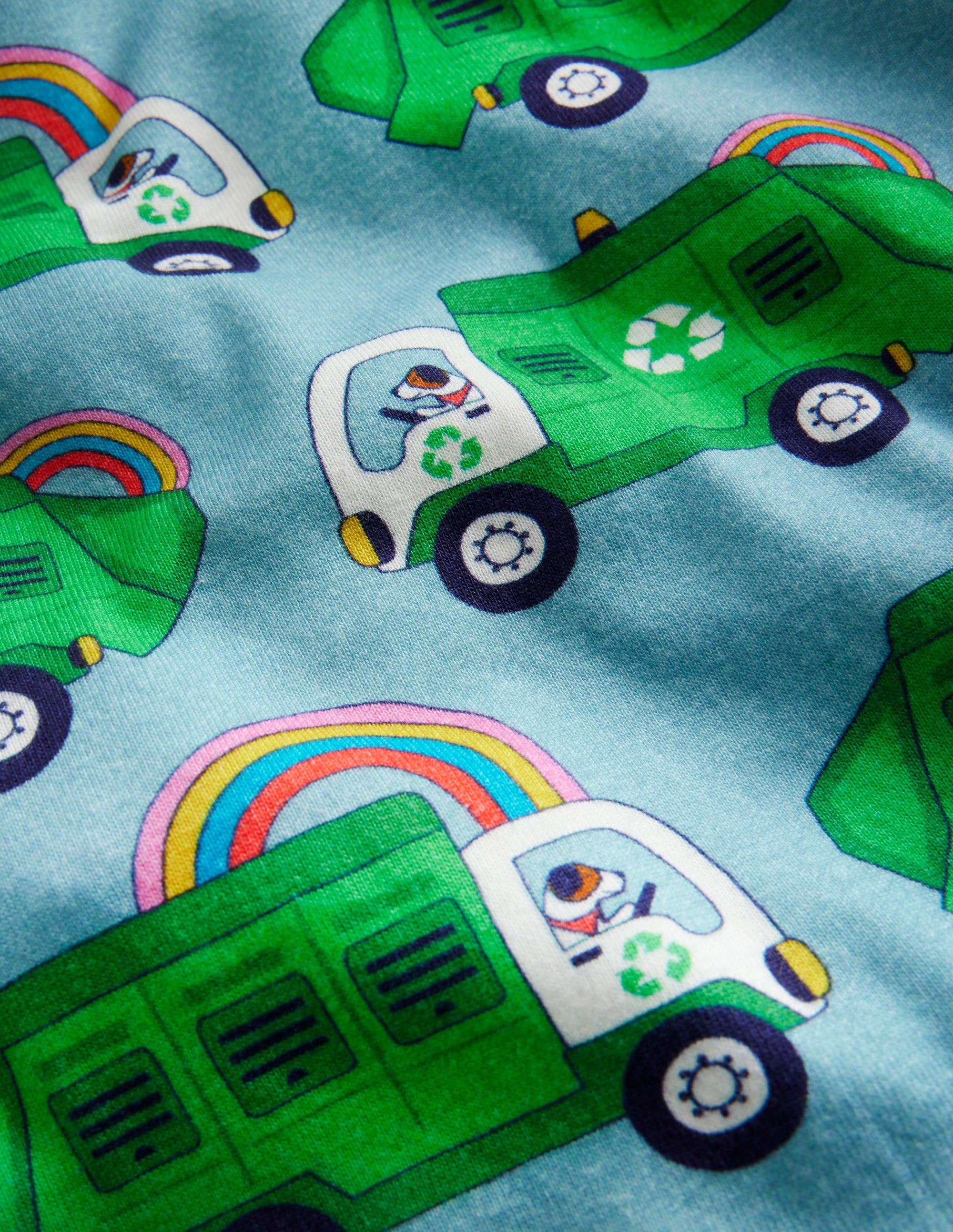  Snug Short John Pyjamas-Green Recycling Trucks、mySite、ashleygrahame