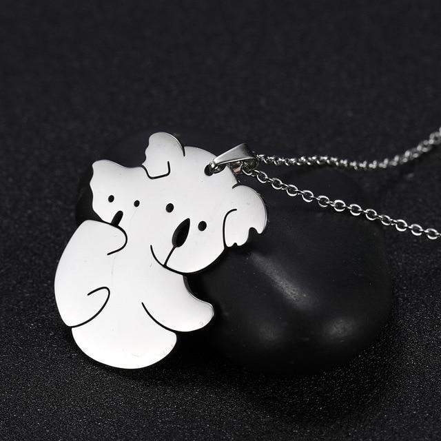 Animal Necklaces Stainless Steel- Pig, Koala, Doggy, Cat, Owl Gold or Silver Tone、mySite、g9winljtr