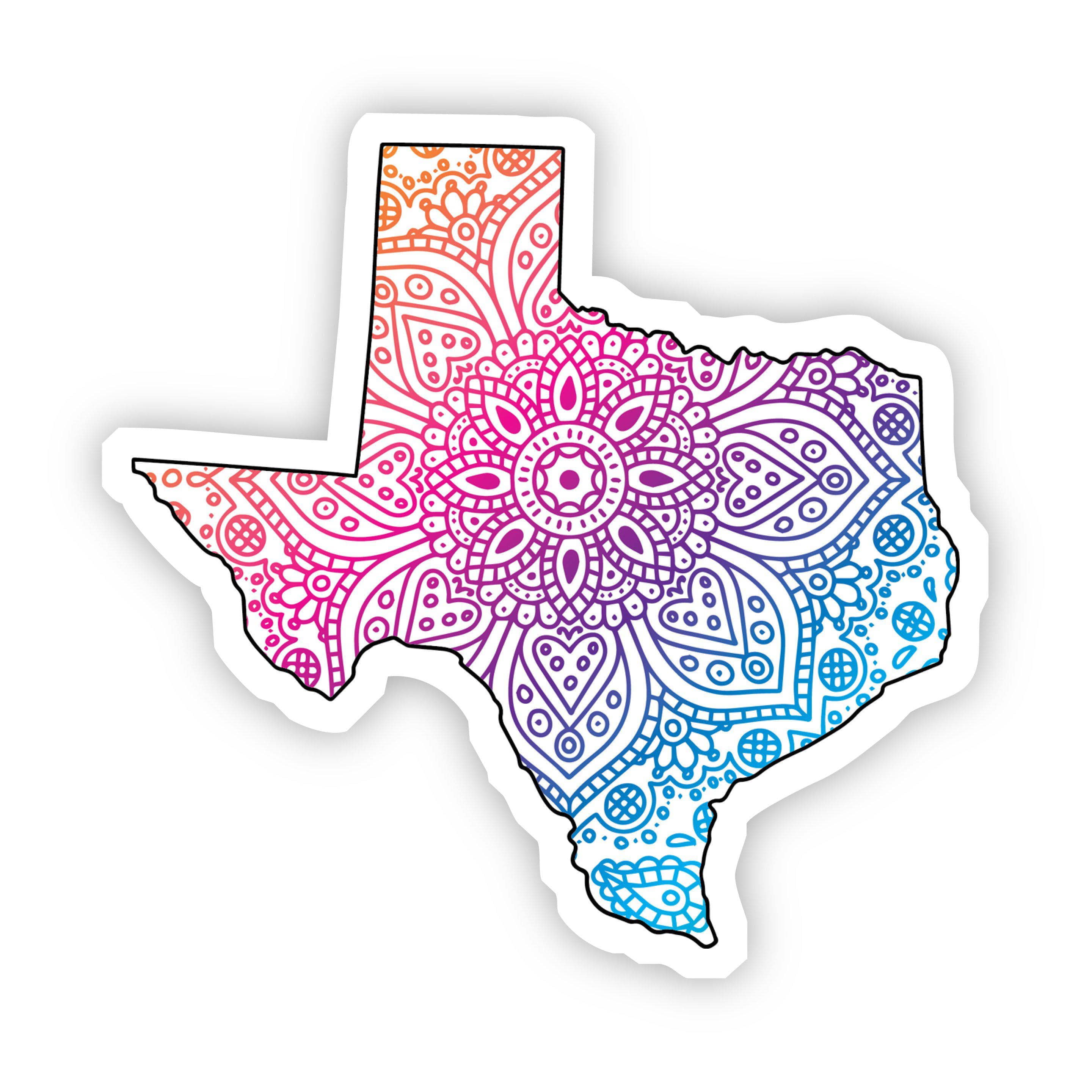  Texas Mandala Pattern Sticker、mySite、elrpsem3k
