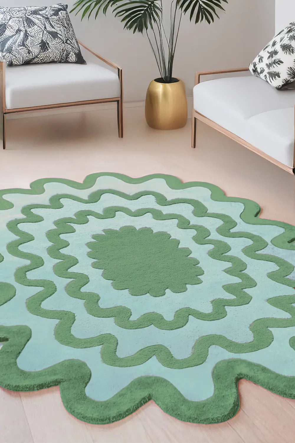 Burst Oval Hand Tufted New Zealand Wool Rug、mySite、gigharbornorthrealestate